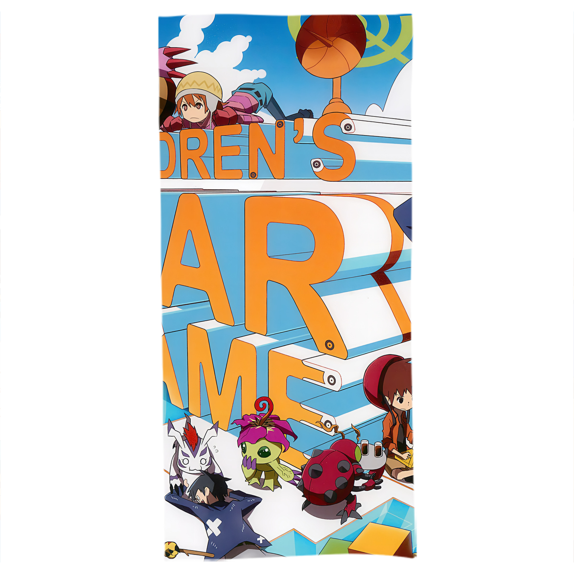 （画像用） Digimon デジタルモンスター/デジモン 大判バスタオル 70×140cm 吸水速乾 柔らかい肌触り