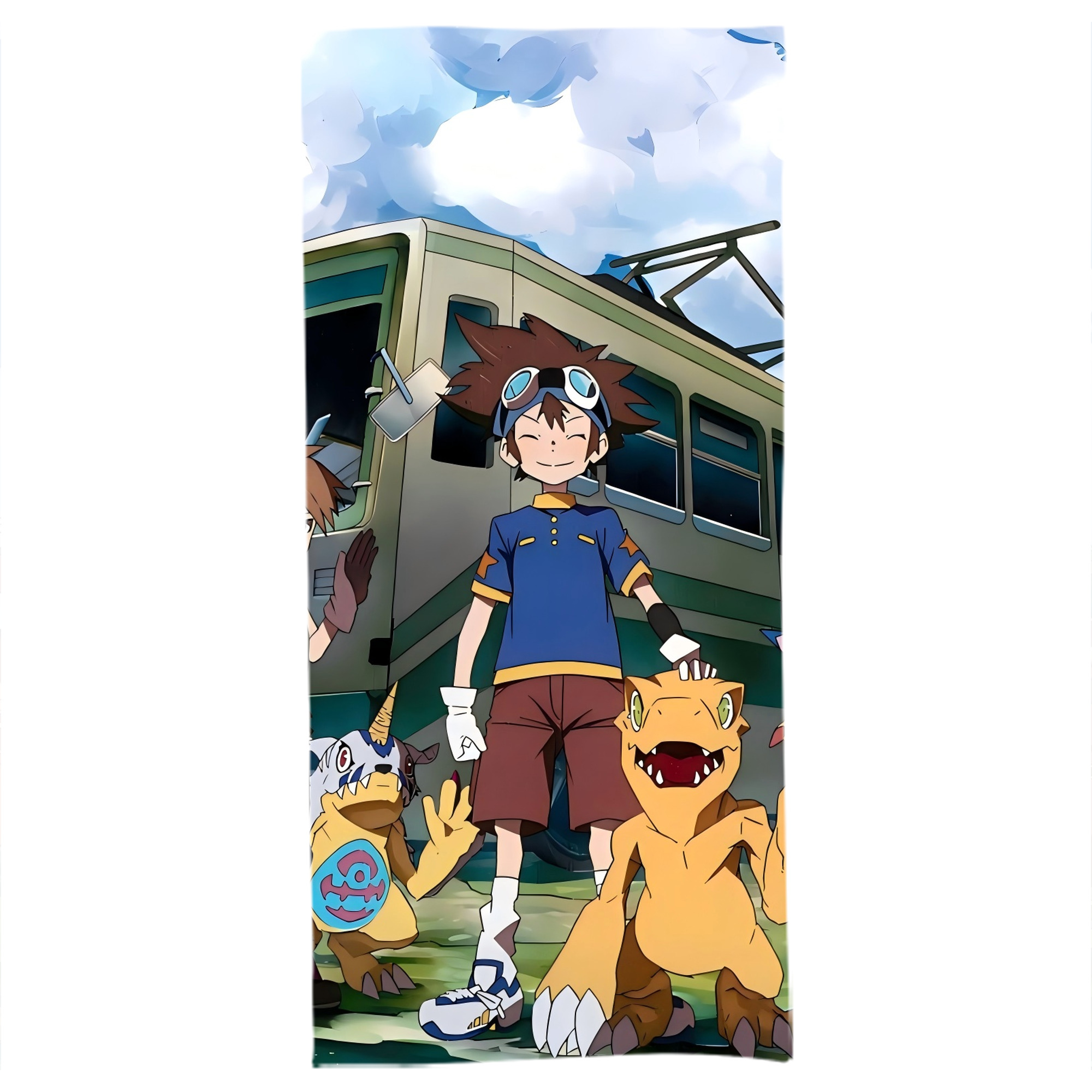 （画像用） Digimon デジタルモンスター/デジモン 大判バスタオル 70×140cm 吸水速乾 柔らかい肌触り