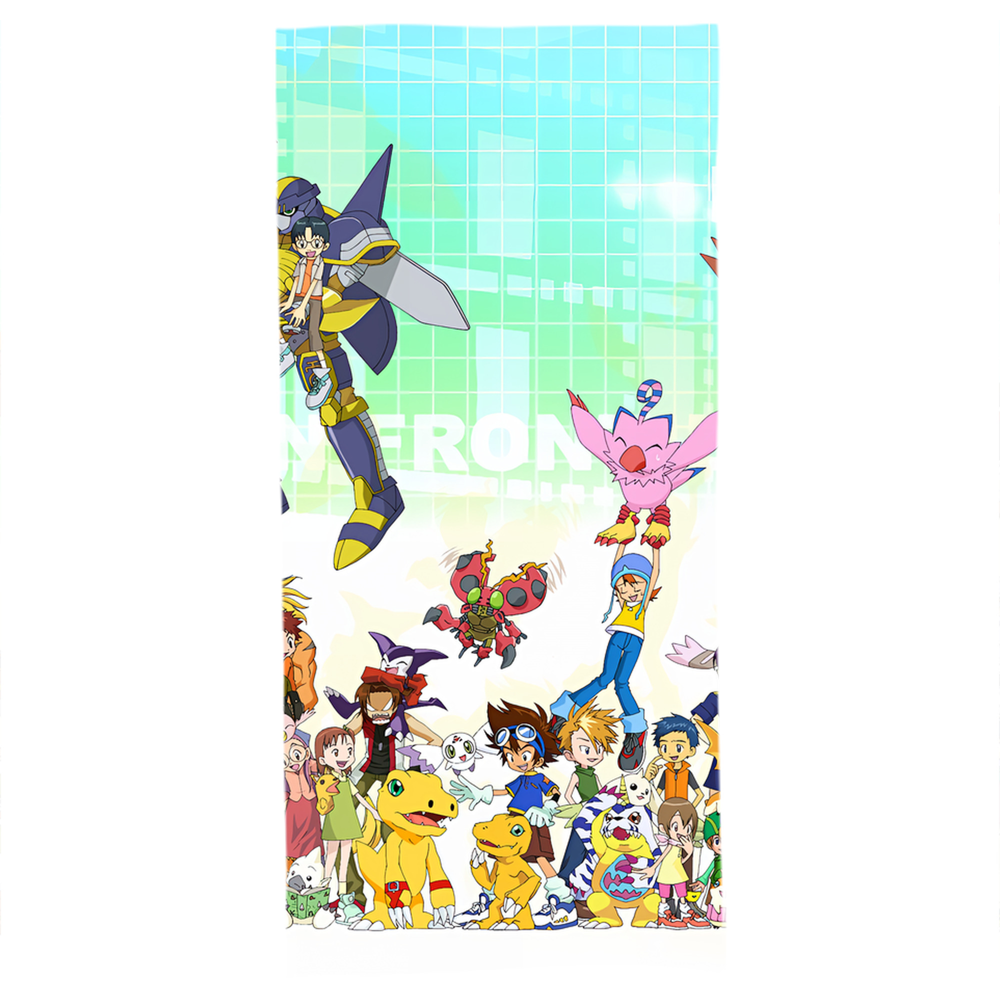 （画像用） Digimon デジタルモンスター/デジモン 大判バスタオル 70×140cm 吸水速乾 柔らかい肌触り