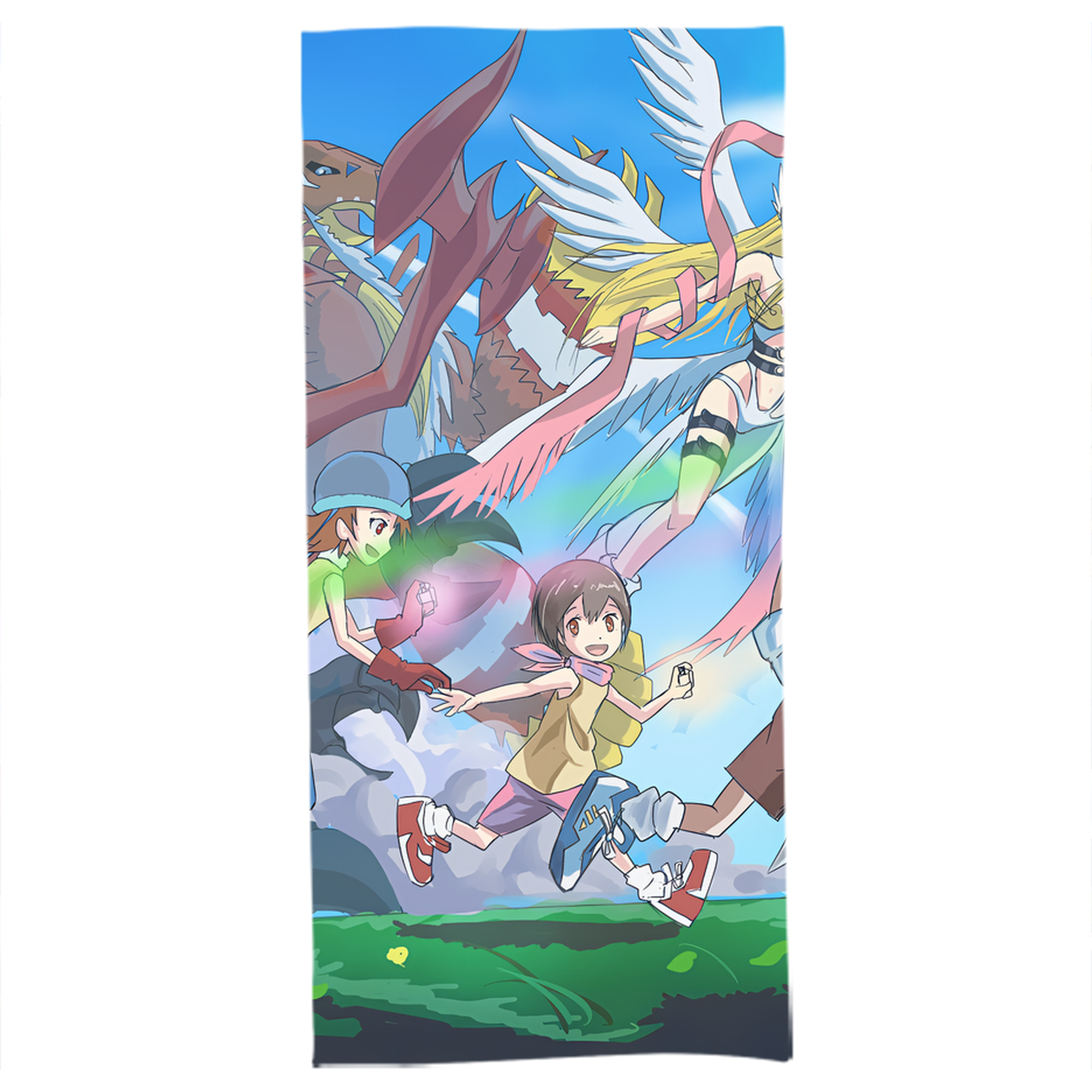 （画像用） Digimon デジタルモンスター/デジモン 大判バスタオル 70×140cm 吸水速乾 柔らかい肌触り