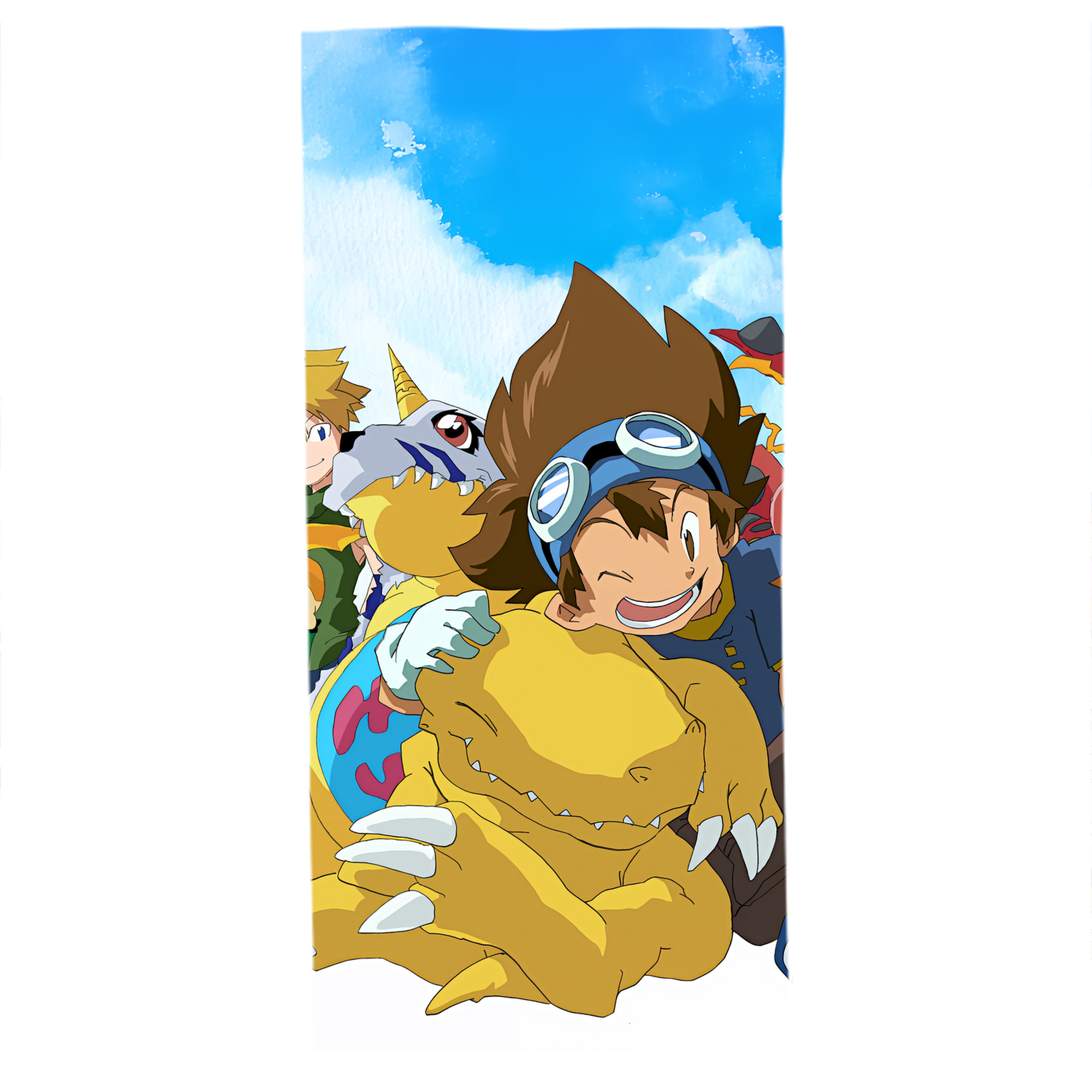 （画像用） Digimon デジタルモンスター/デジモン 大判バスタオル 70×140cm 吸水速乾 柔らかい肌触り