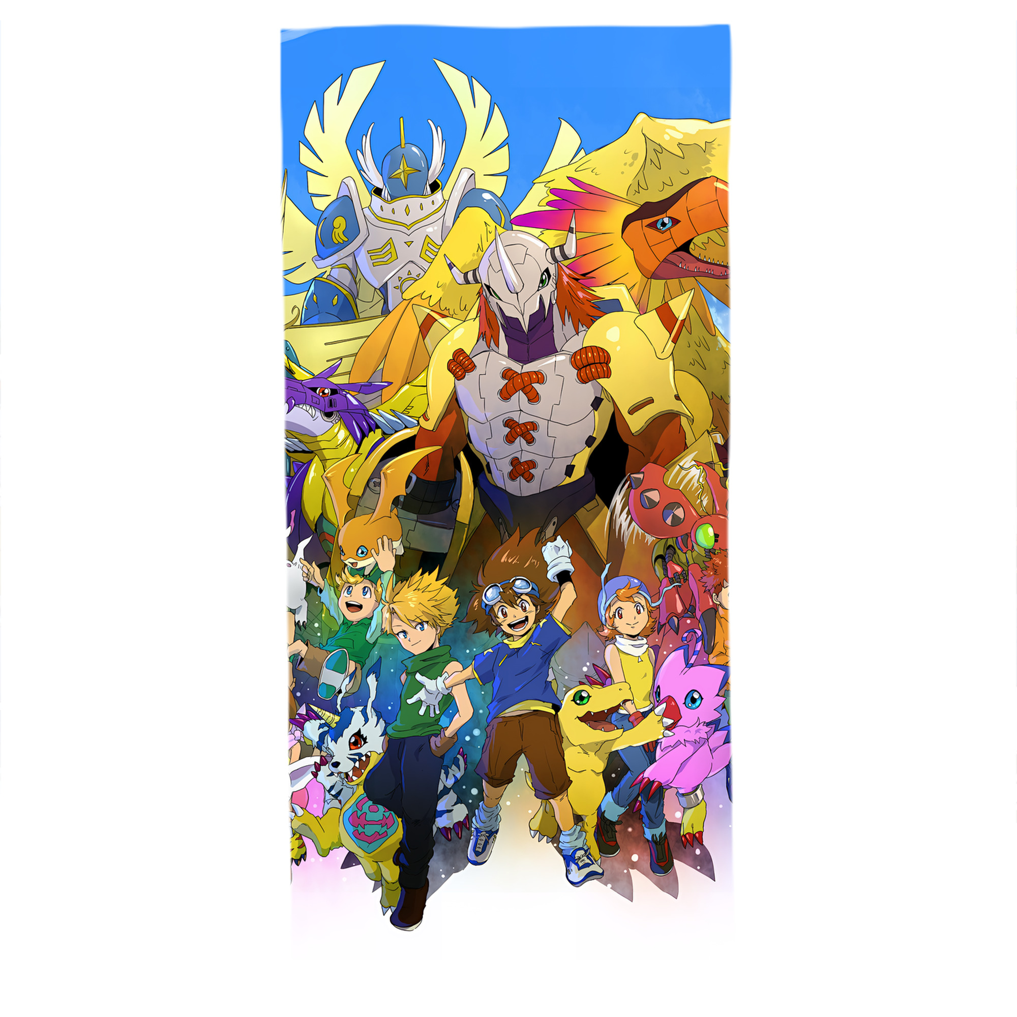 （画像用） Digimon デジタルモンスター/デジモン 大判バスタオル 70×140cm 吸水速乾 柔らかい肌触り