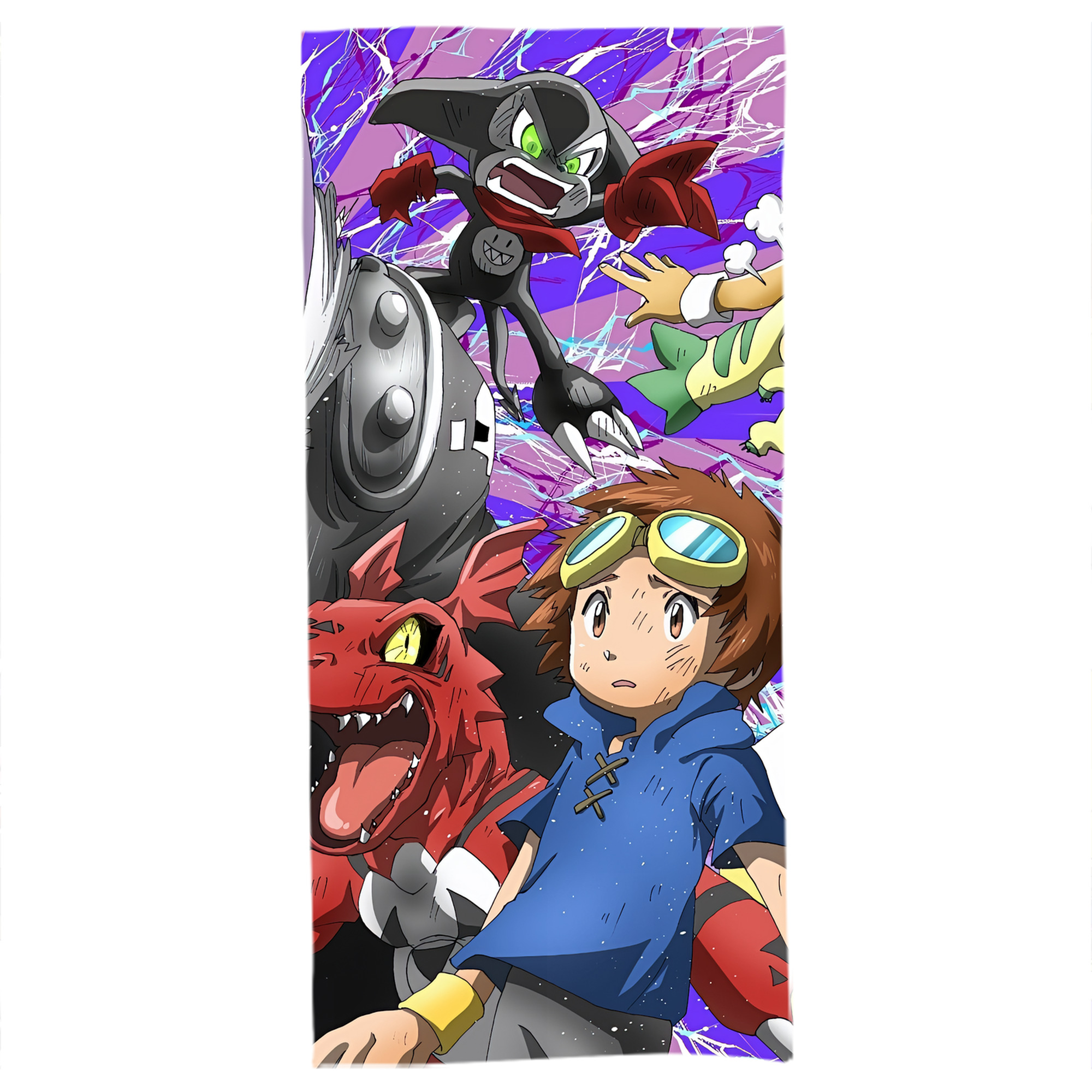 （画像用） Digimon デジタルモンスター/デジモン 大判バスタオル 70×140cm 吸水速乾 柔らかい肌触り