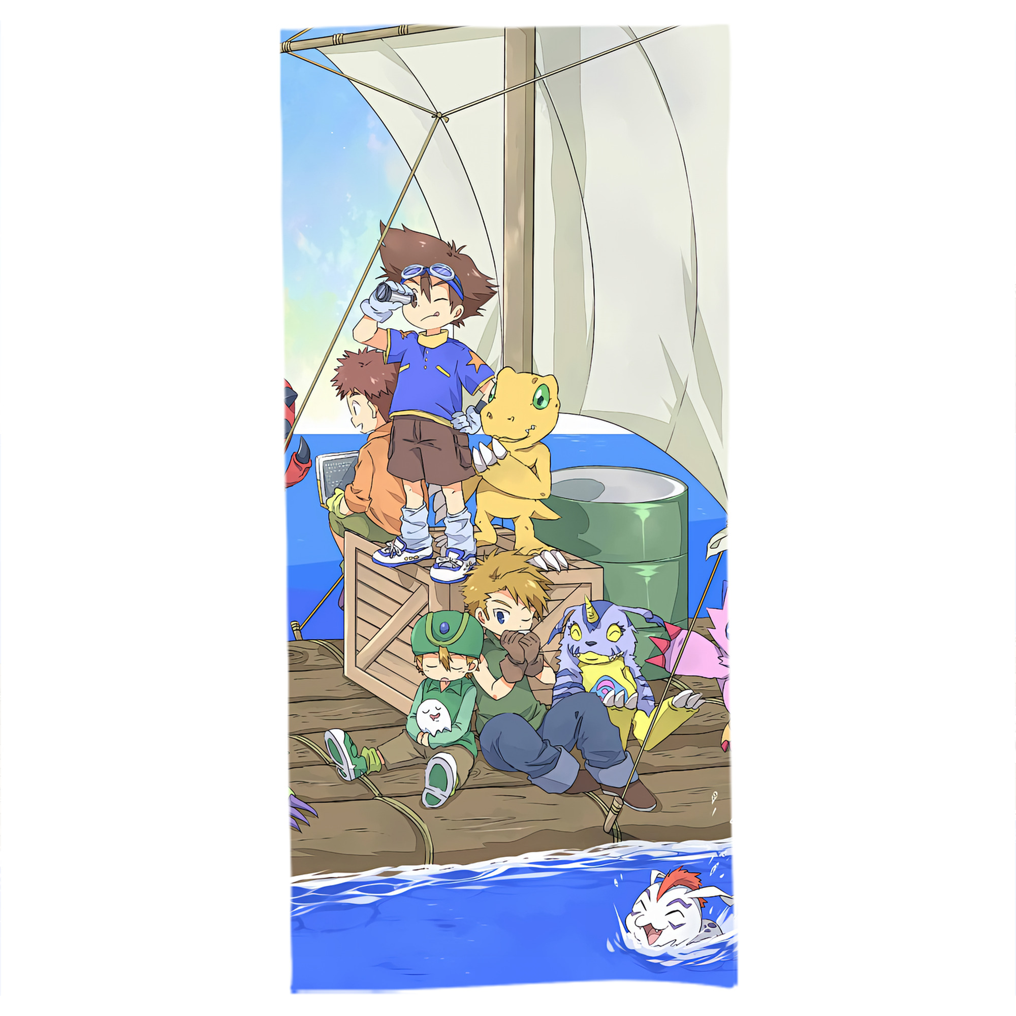 （画像用） Digimon デジタルモンスター/デジモン 大判バスタオル 70×140cm 吸水速乾 柔らかい肌触り