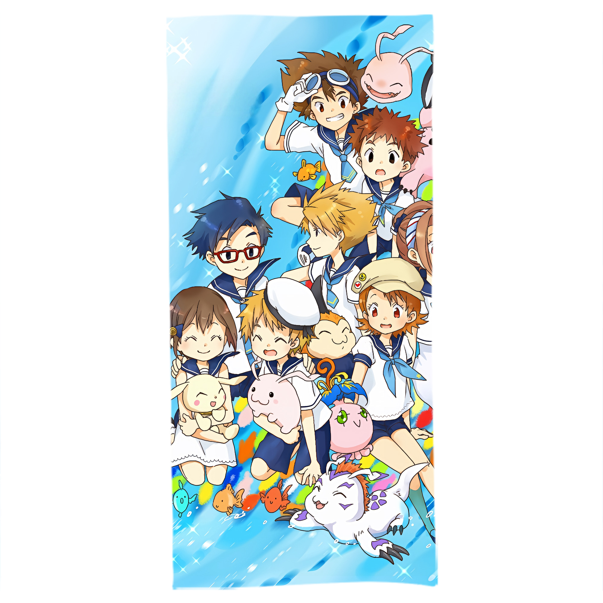 （画像用） Digimon デジタルモンスター/デジモン 大判バスタオル 70×140cm 吸水速乾 柔らかい肌触り