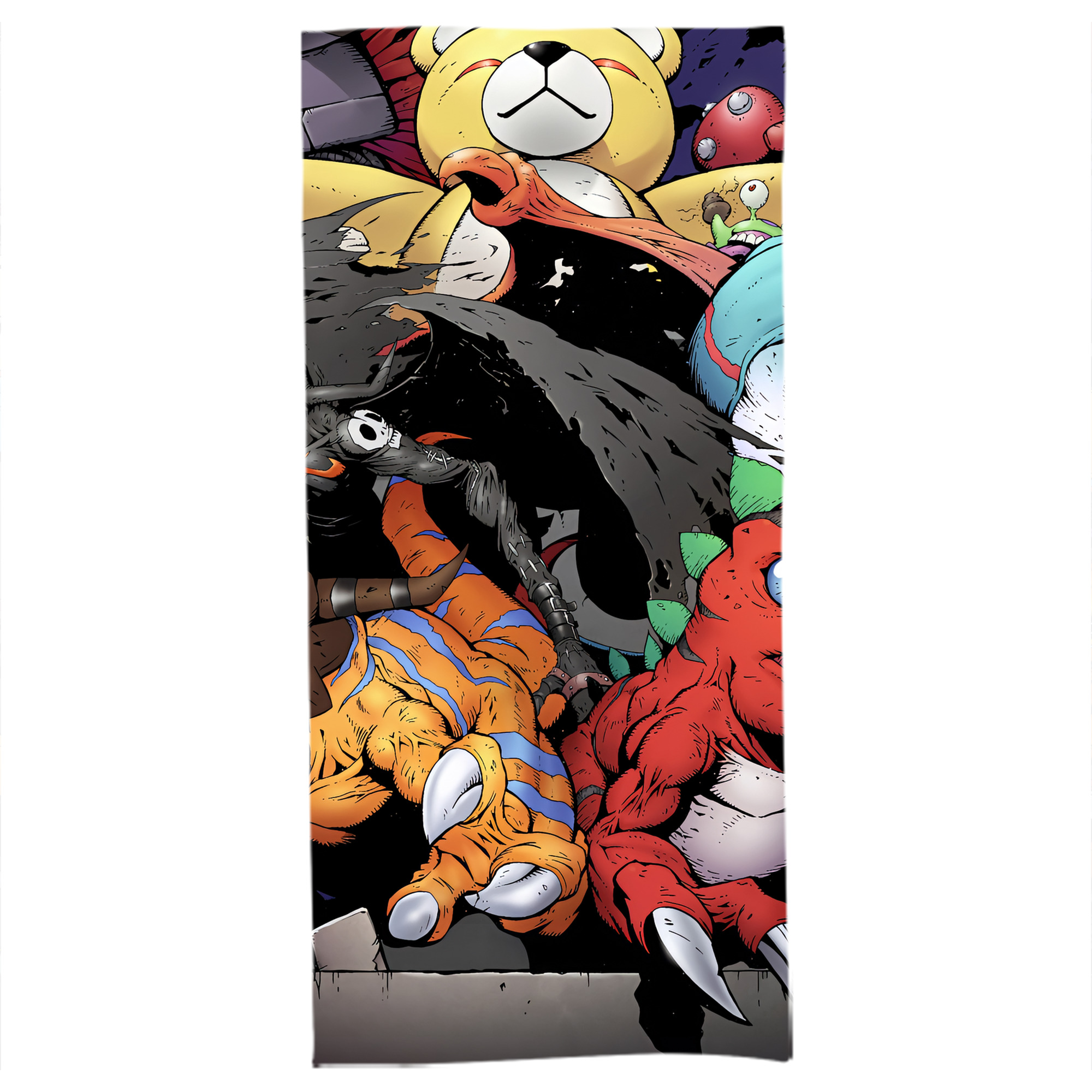 （画像用） Digimon デジタルモンスター/デジモン 大判バスタオル 70×140cm 吸水速乾 柔らかい肌触り