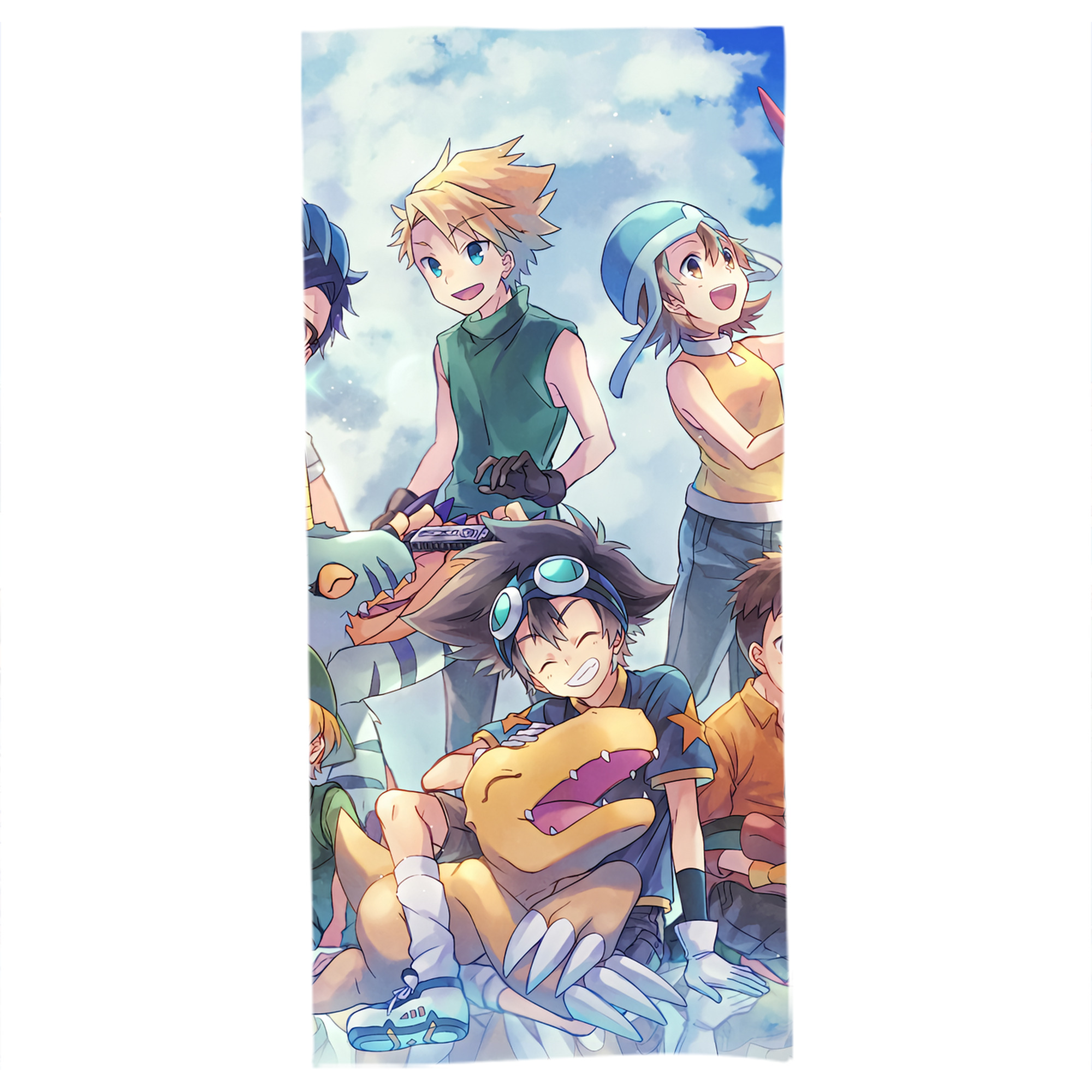 （画像用） Digimon デジタルモンスター/デジモン 大判バスタオル 70×140cm 吸水速乾 柔らかい肌触り