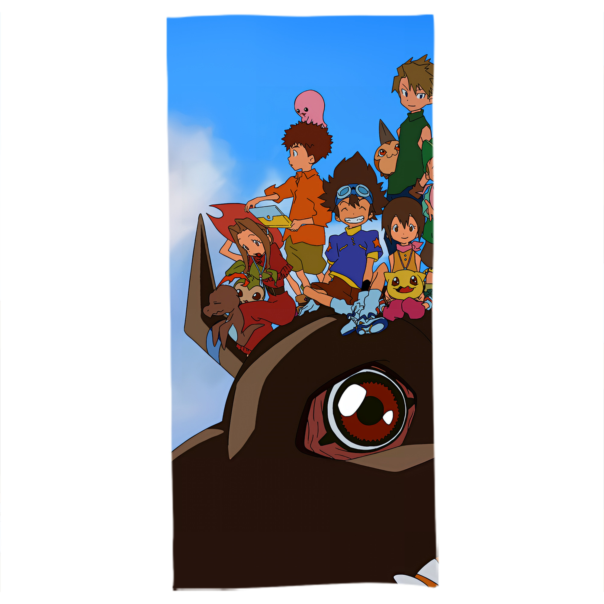 （画像用） Digimon デジタルモンスター/デジモン 大判バスタオル 70×140cm 吸水速乾 柔らかい肌触り