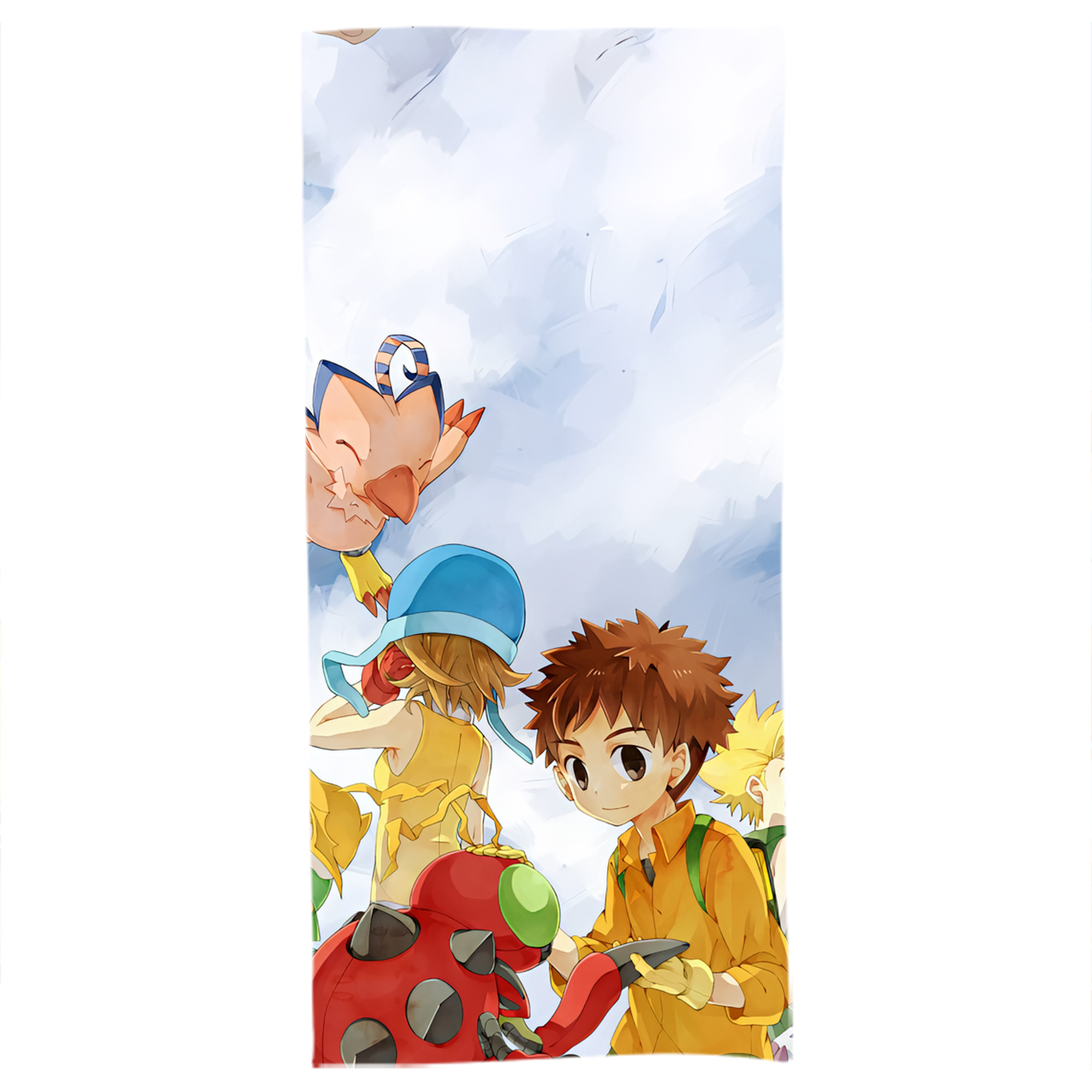 （画像用） Digimon デジタルモンスター/デジモン 大判バスタオル 70×140cm 吸水速乾 柔らかい肌触り