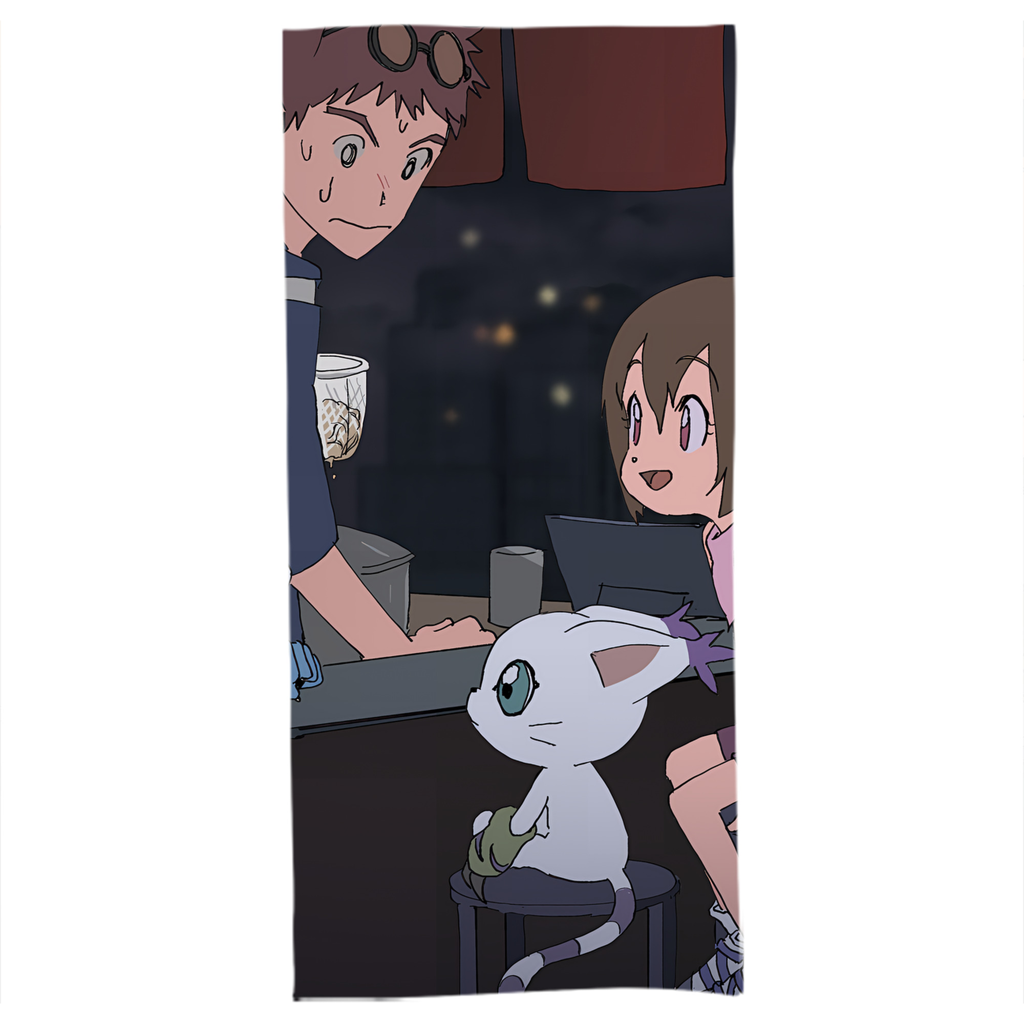 （画像用） Digimon デジタルモンスター/デジモン 大判バスタオル 70×140cm 吸水速乾 柔らかい肌触り