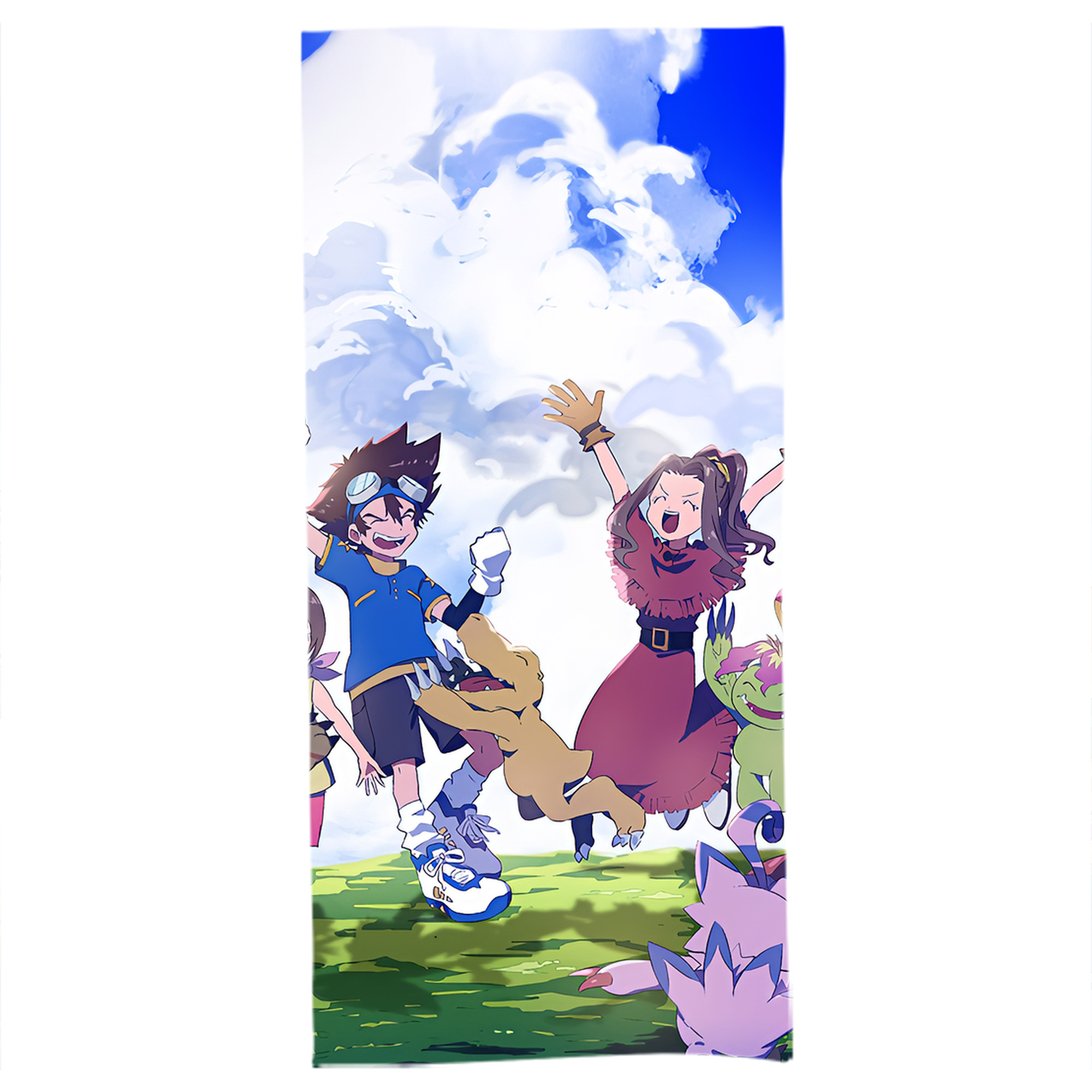 （画像用） Digimon デジタルモンスター/デジモン 大判バスタオル 70×140cm 吸水速乾 柔らかい肌触り
