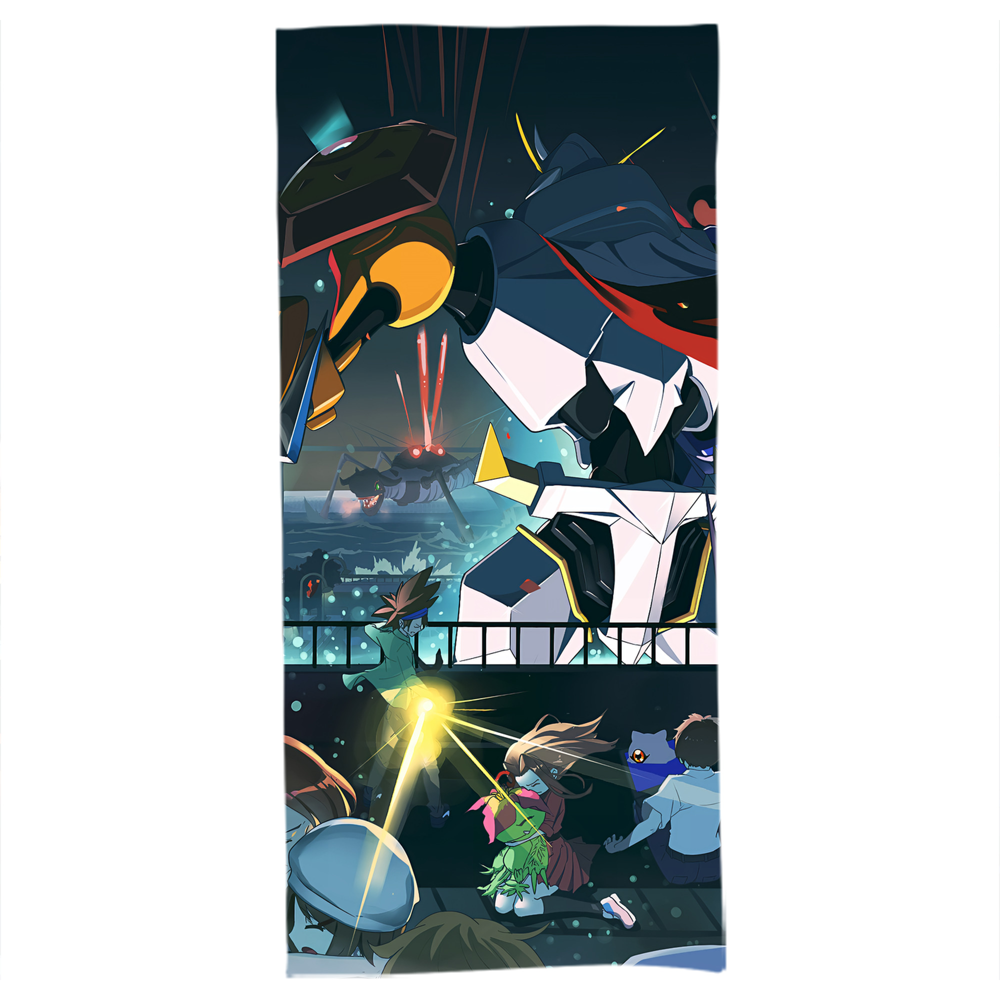 （画像用） Digimon デジタルモンスター/デジモン 大判バスタオル 70×140cm 吸水速乾 柔らかい肌触り