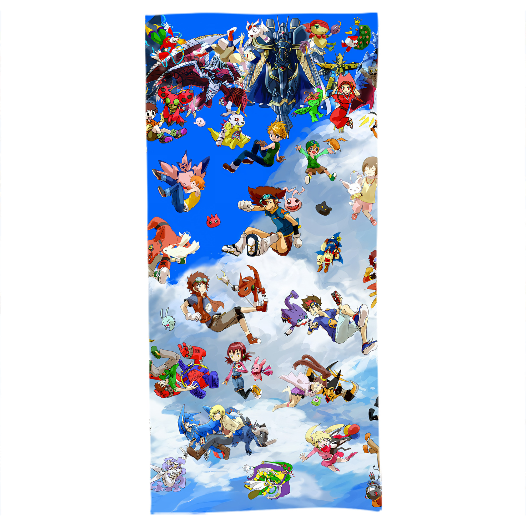 （画像用） Digimon デジタルモンスター/デジモン 大判バスタオル 70×140cm 吸水速乾 柔らかい肌触り