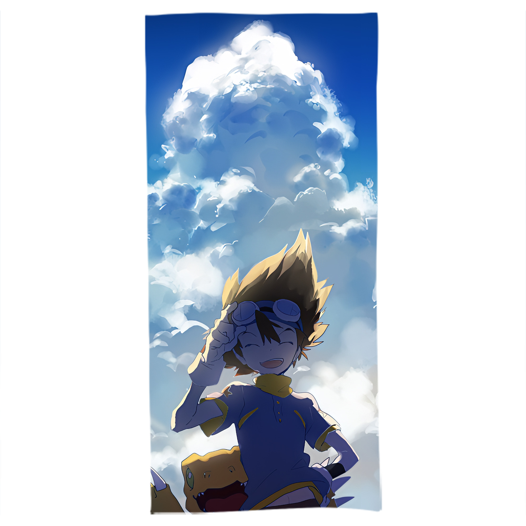 （画像用） Digimon デジタルモンスター/デジモン 大判バスタオル 70×140cm 吸水速乾 柔らかい肌触り