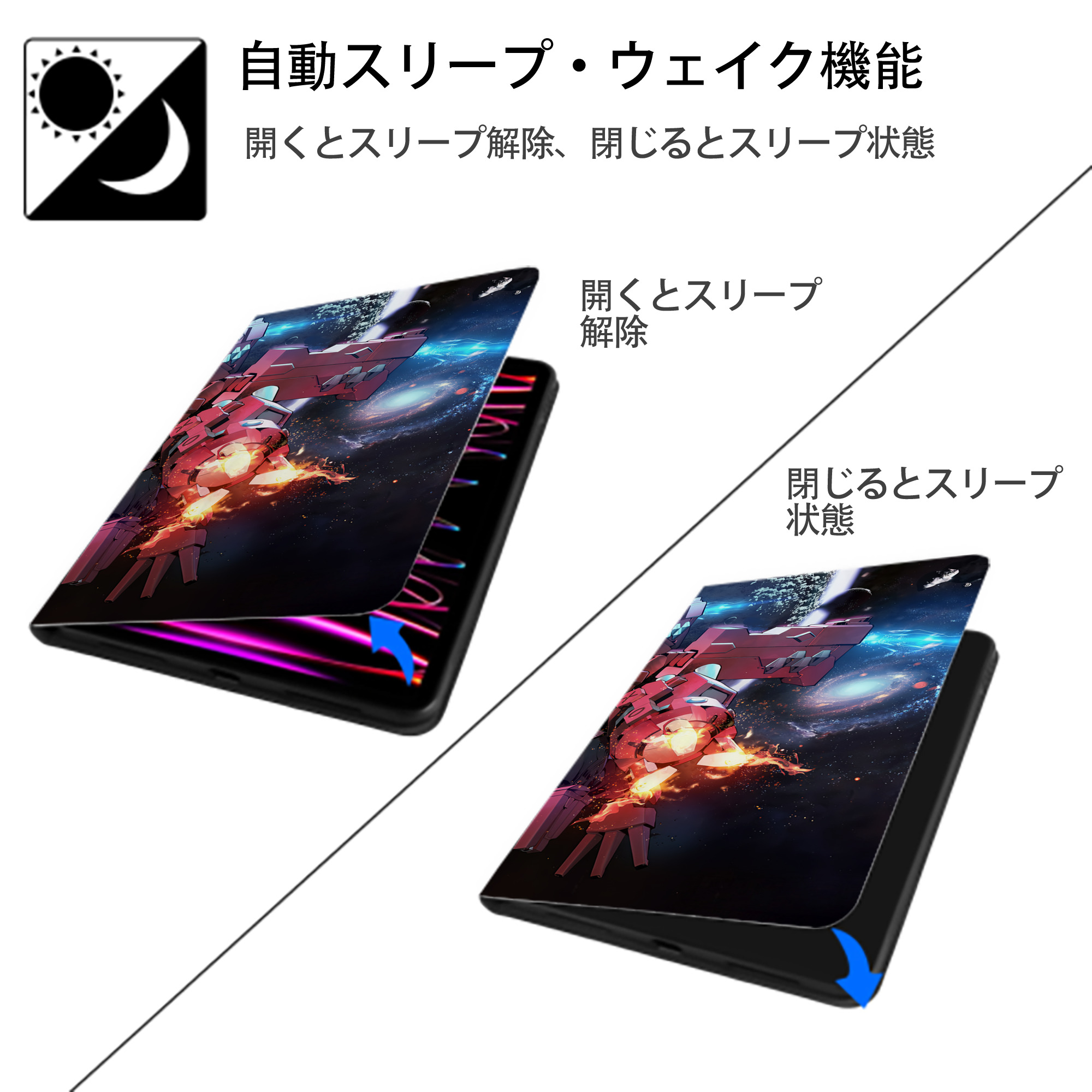 Digimon デジタルモンスター/デジモン IPad ケース ブック型 PUレザー TPU 耐衝撃 軽量 薄型 ペン収納なし 全面保護 IPad 各モデル対応