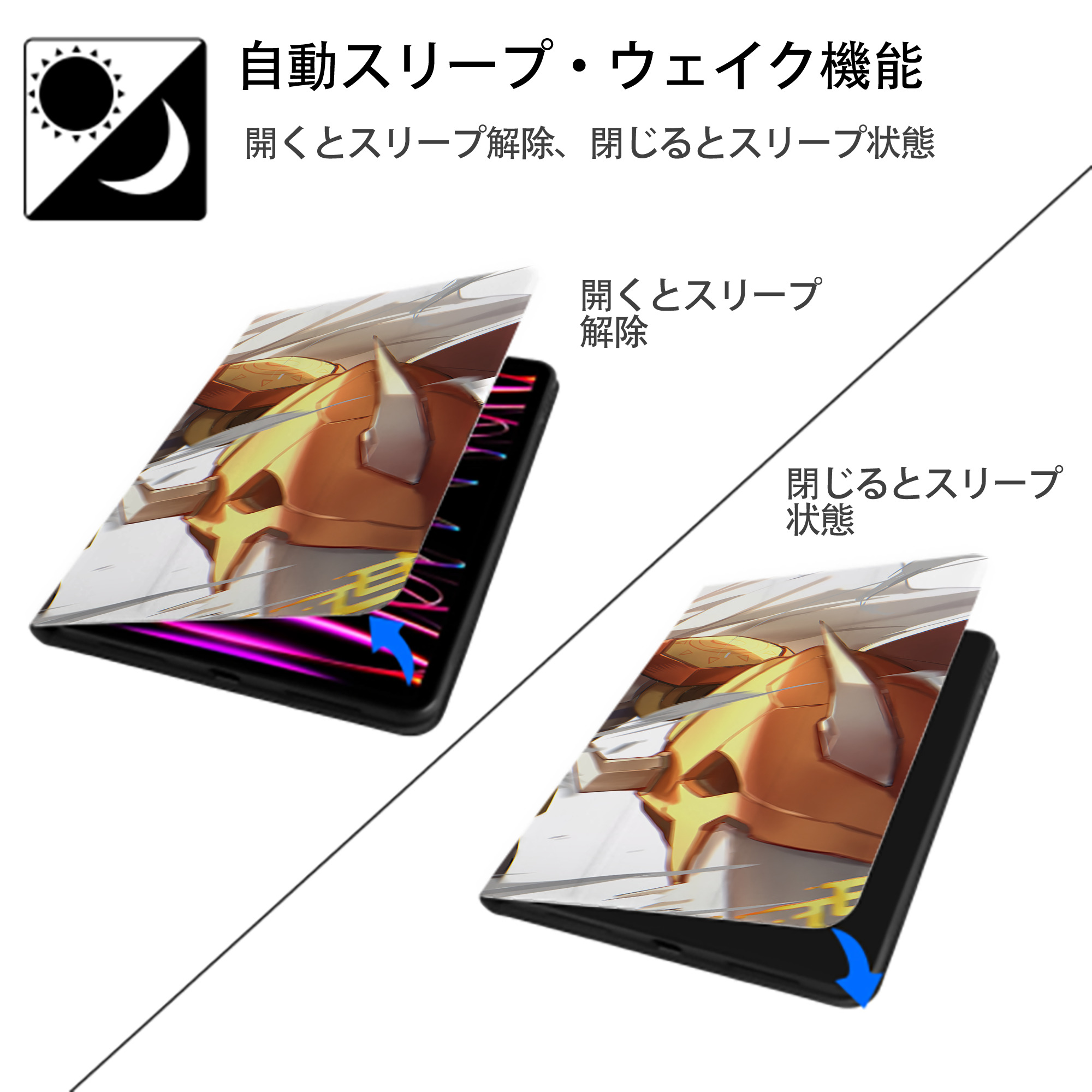Digimon デジタルモンスター/デジモン IPad ケース ブック型 PUレザー TPU 耐衝撃 軽量 薄型 ペン収納なし 全面保護 IPad 各モデル対応