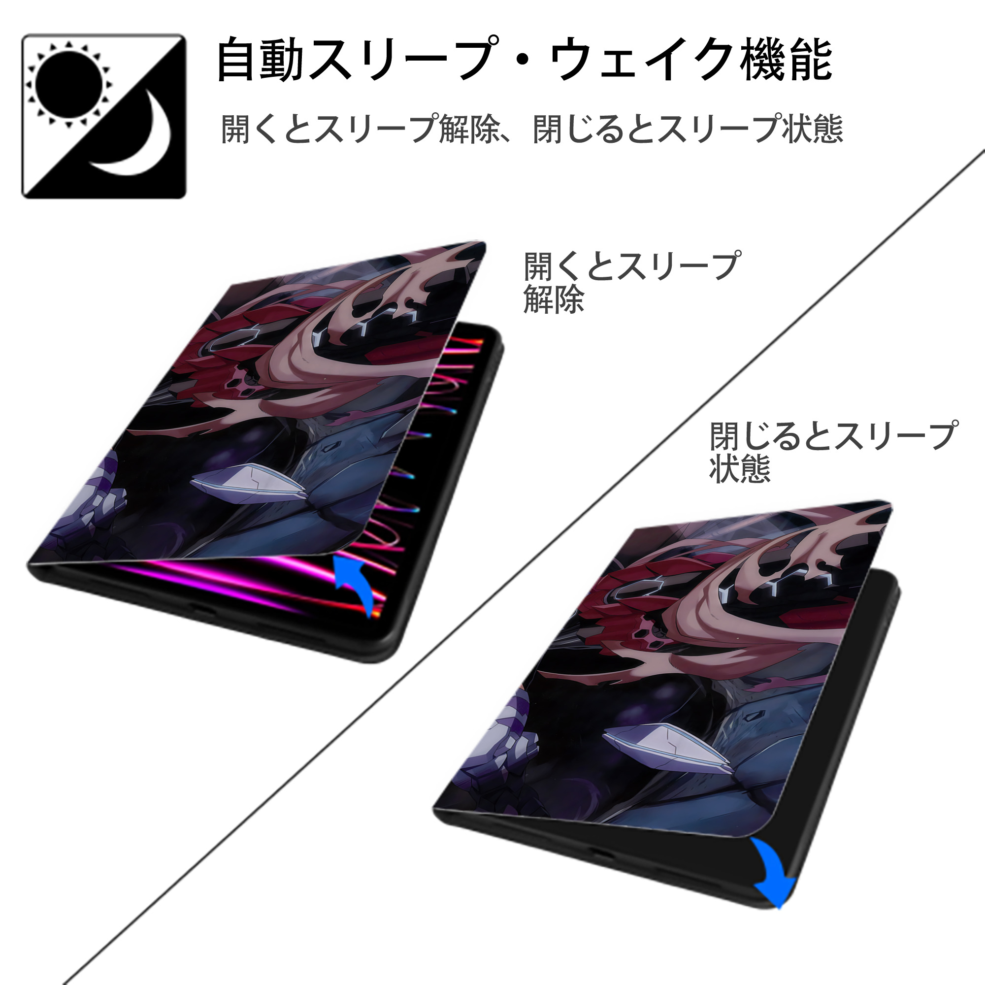 Digimon デジタルモンスター/デジモン IPad ケース ブック型 PUレザー TPU 耐衝撃 軽量 薄型 ペン収納なし 全面保護 IPad 各モデル対応