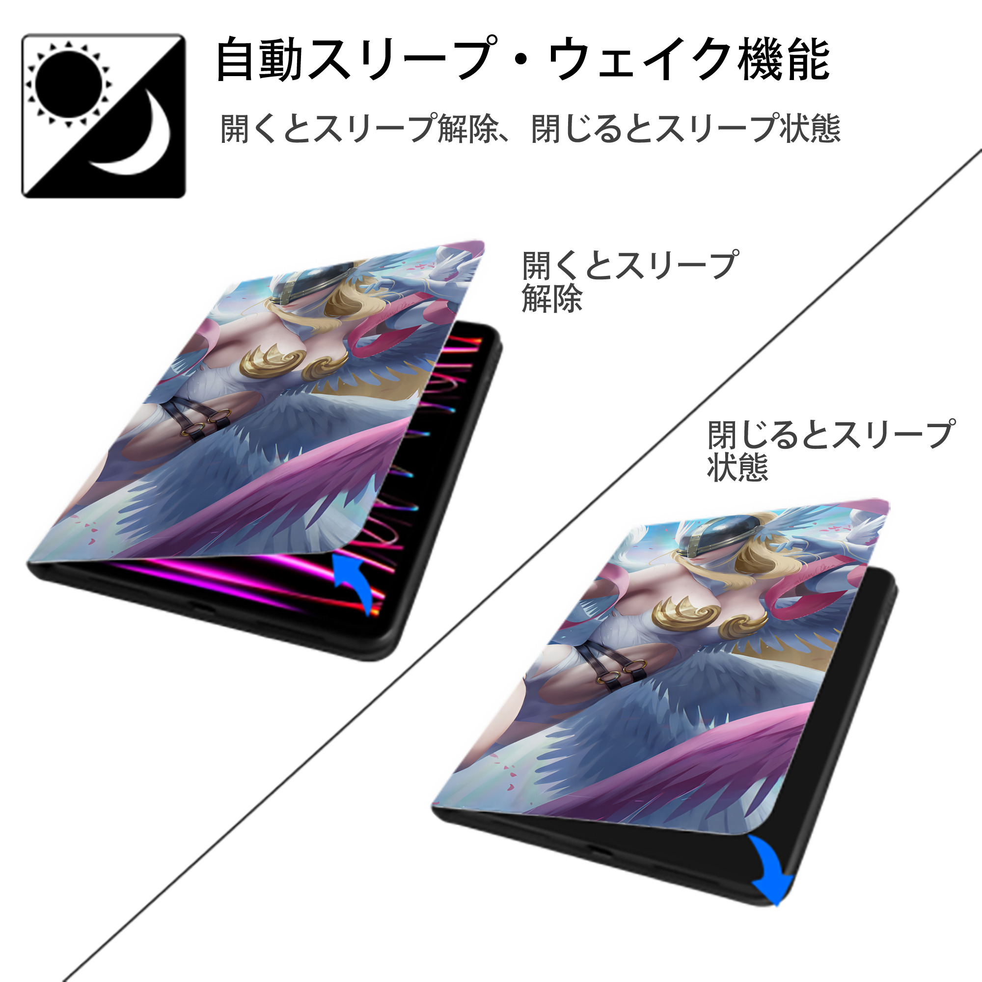 Digimon デジタルモンスター/デジモン IPad ケース ブック型 PUレザー TPU 耐衝撃 軽量 薄型 ペン収納なし 全面保護 IPad 各モデル対応