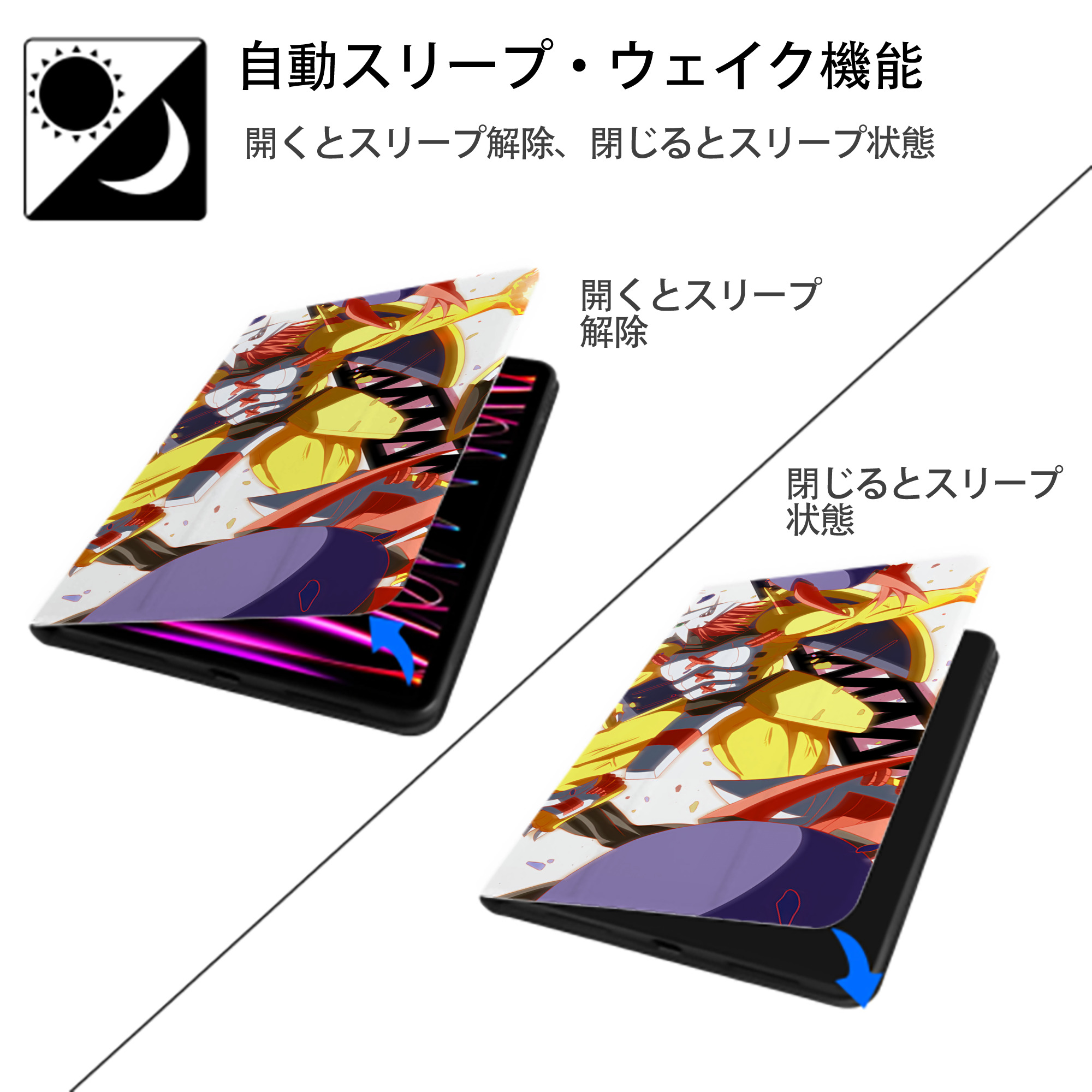 Digimon デジタルモンスター/デジモン IPad ケース ブック型 PUレザー TPU 耐衝撃 軽量 薄型 ペン収納なし 全面保護 IPad 各モデル対応