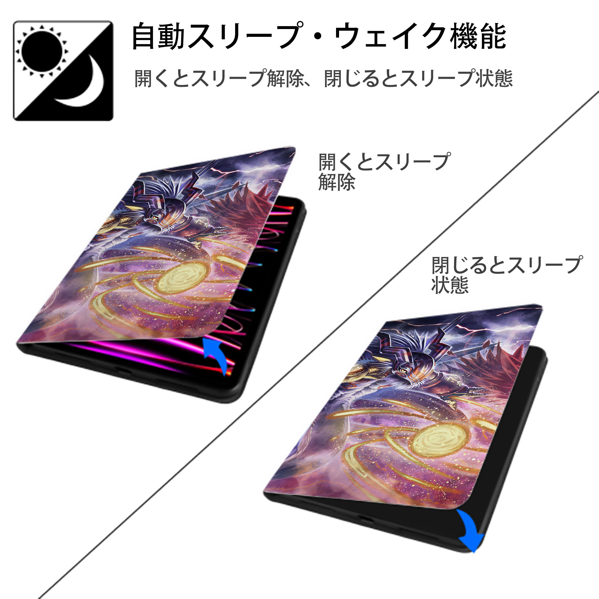Digimon デジタルモンスター/デジモン IPad ケース ブック型 PUレザー TPU 耐衝撃 軽量 薄型 ペン収納なし 全面保護 IPad 各モデル対応