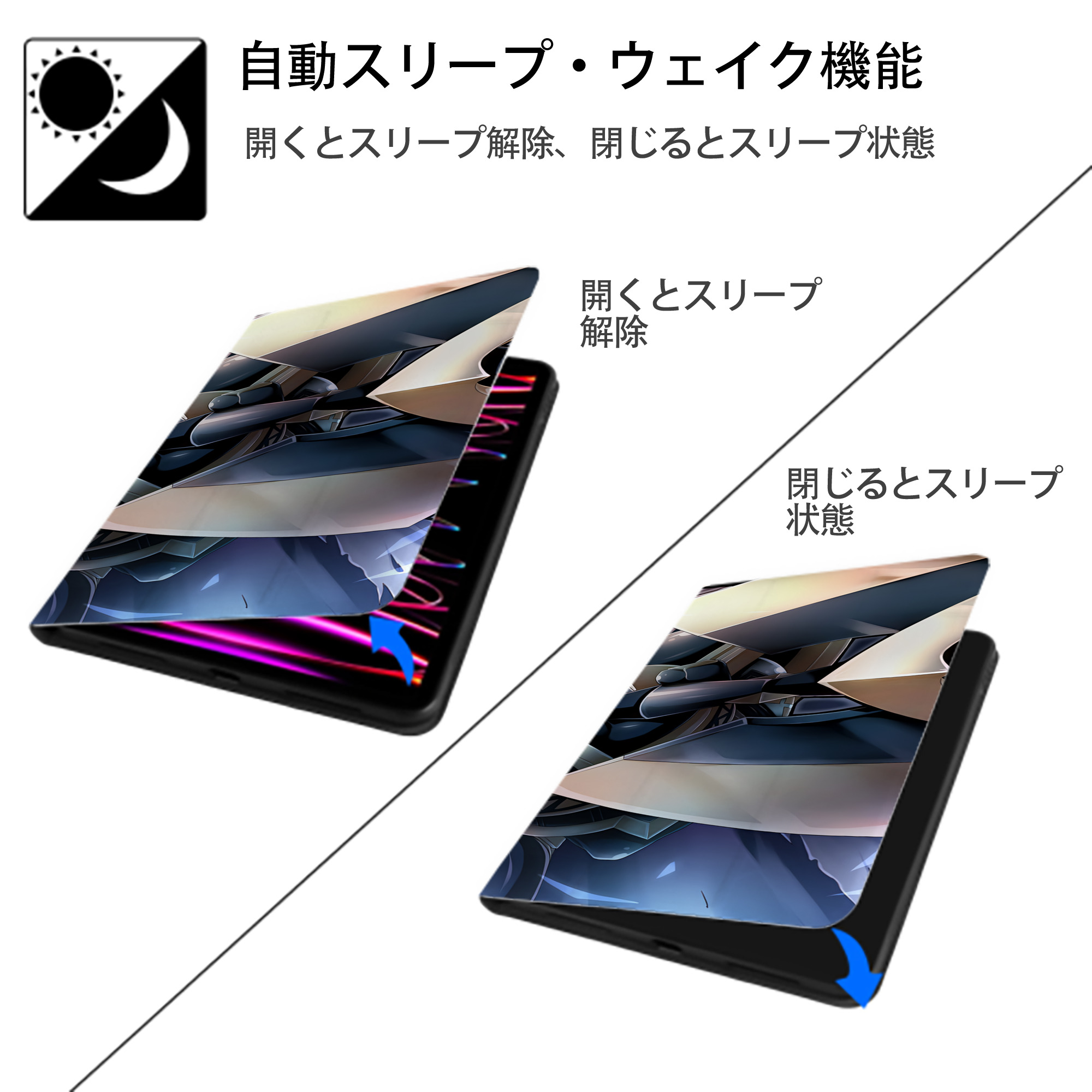 Digimon デジタルモンスター/デジモン IPad ケース ブック型 PUレザー TPU 耐衝撃 軽量 薄型 ペン収納なし 全面保護 IPad 各モデル対応