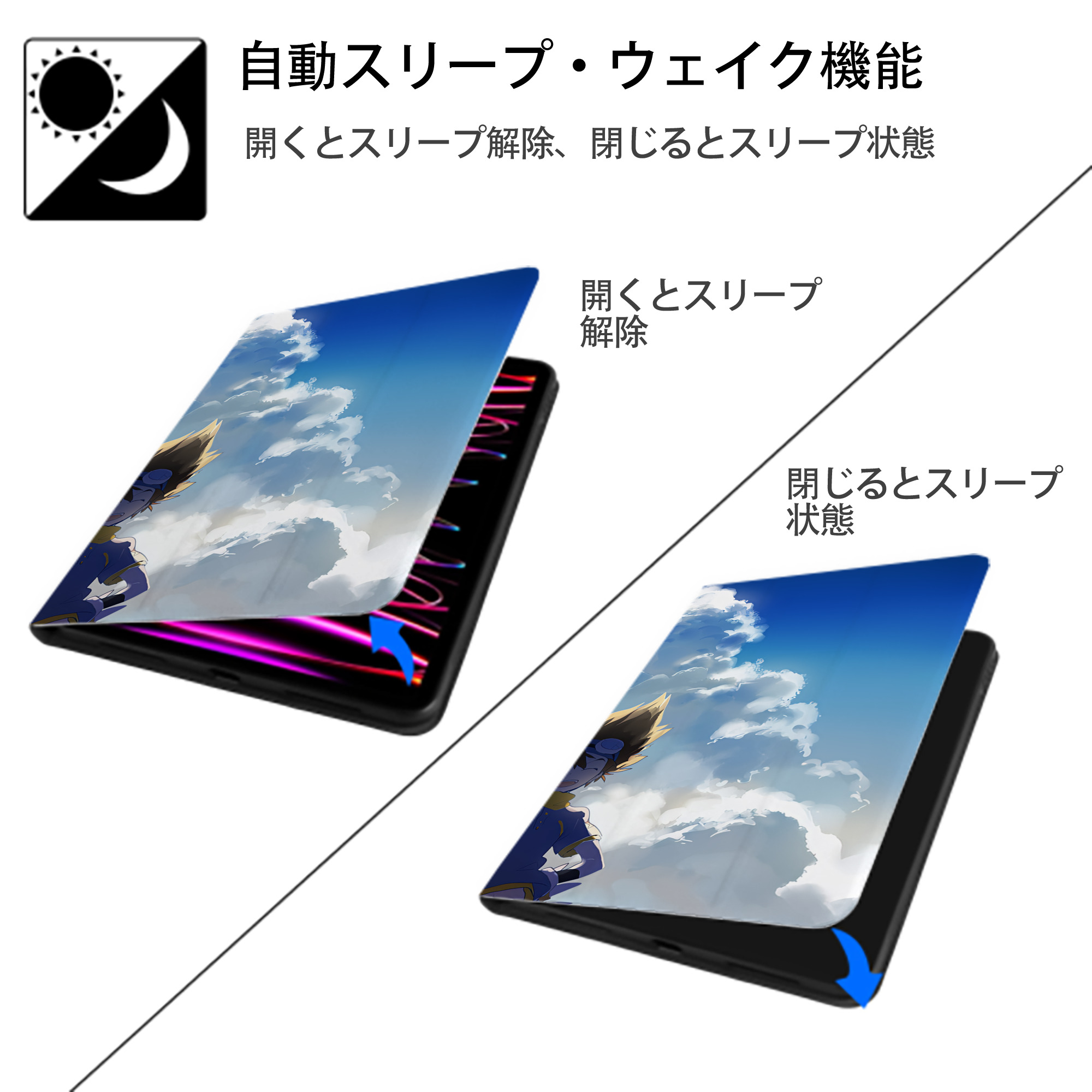 Digimon デジタルモンスター/デジモン IPad ケース ブック型 PUレザー TPU 耐衝撃 軽量 薄型 ペン収納なし 全面保護 IPad 各モデル対応