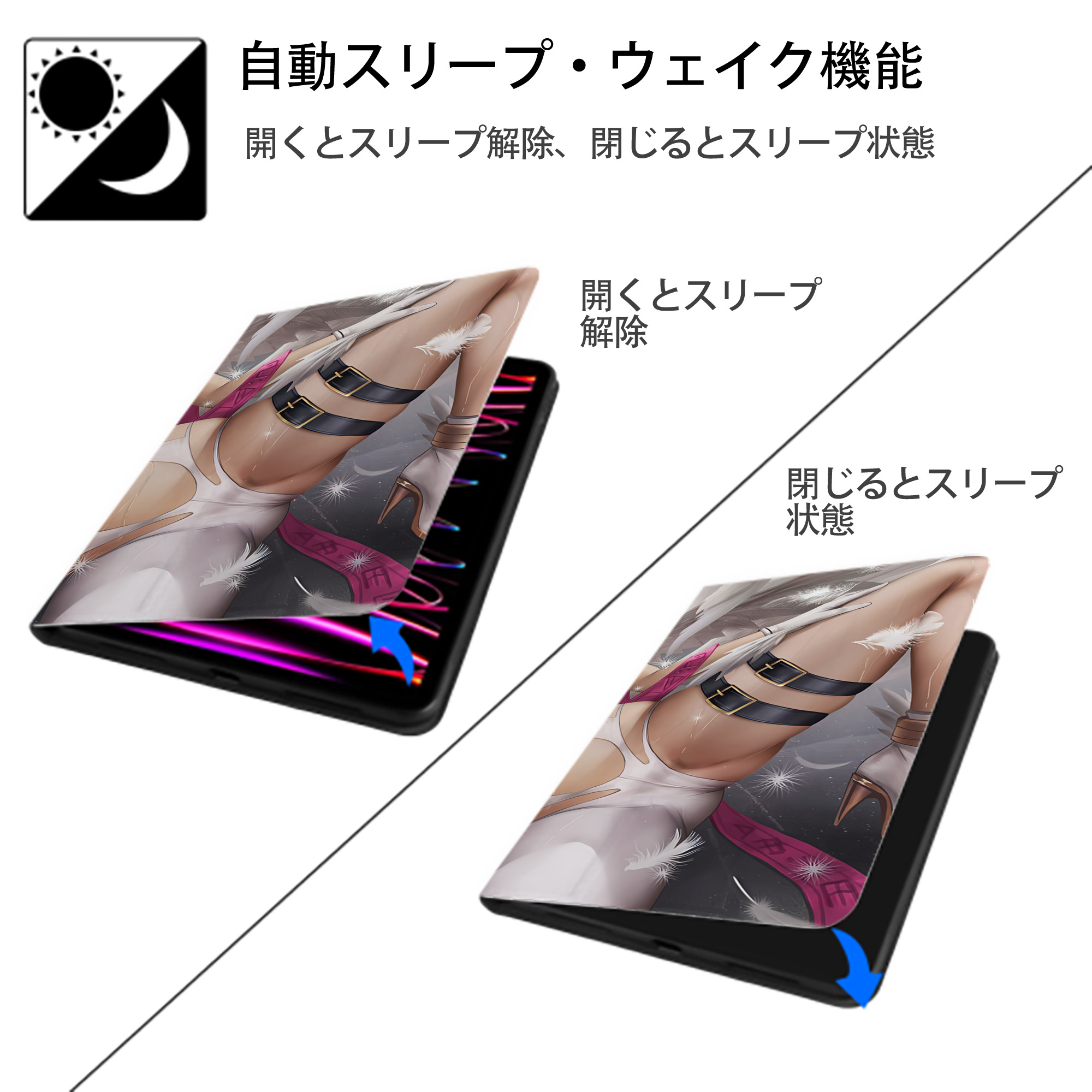 Digimon デジタルモンスター/デジモン IPadケース ペンホルダー付き ブックスタイルデザイン