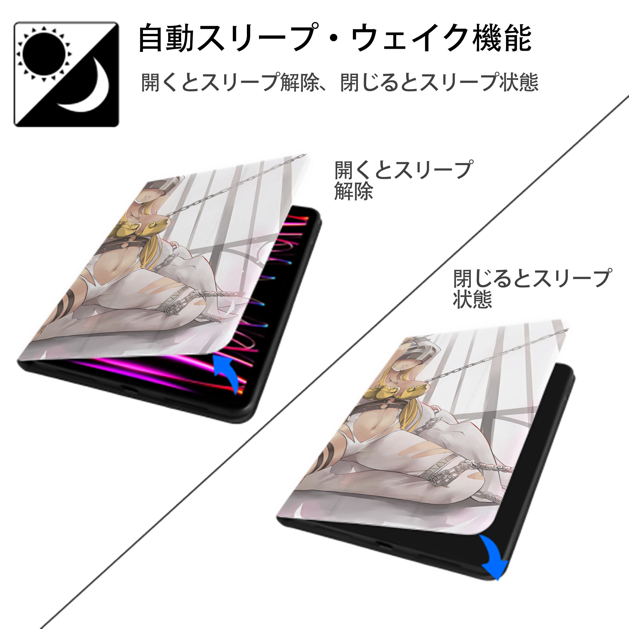 Digimon デジタルモンスター/デジモン IPadケース ペンホルダー付き ブックスタイルデザイン