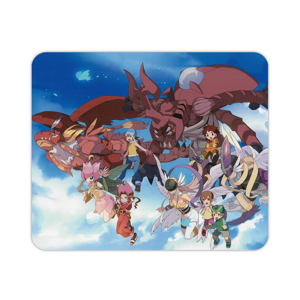 （画像用） Digimon デジタルモンスター/デジモン マウスパッド ステッチ加工 ラバー素材 防水 滑り止め 超薄型 ゲーミング/オフィス対応