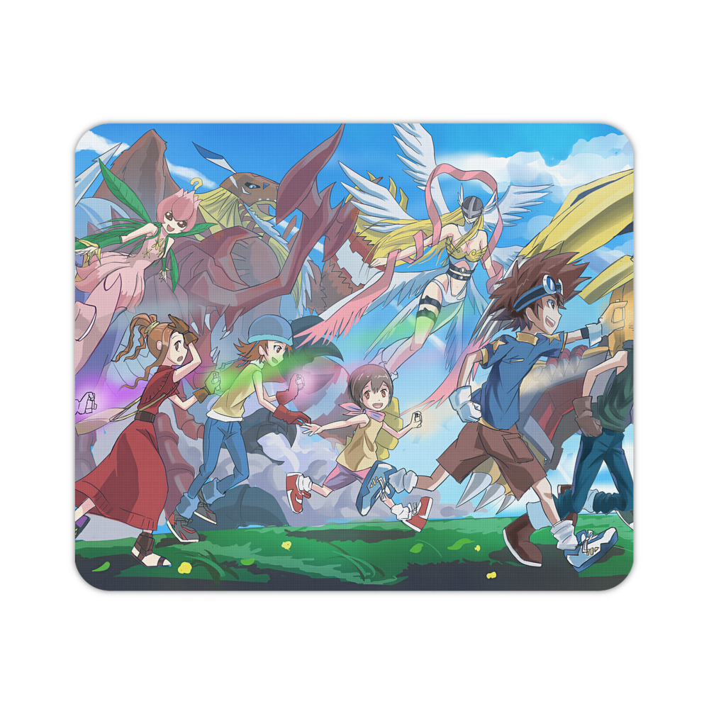 （画像用） Digimon デジタルモンスター/デジモン マウスパッド ステッチ加工 ラバー素材 防水 滑り止め 超薄型 ゲーミング/オフィス対応