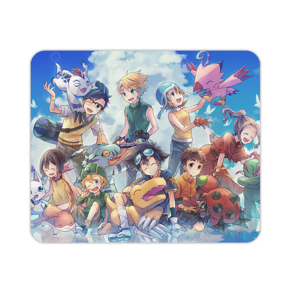 （画像用） Digimon デジタルモンスター/デジモン マウスパッド ステッチ加工 ラバー素材 防水 滑り止め 超薄型 ゲーミング/オフィス対応