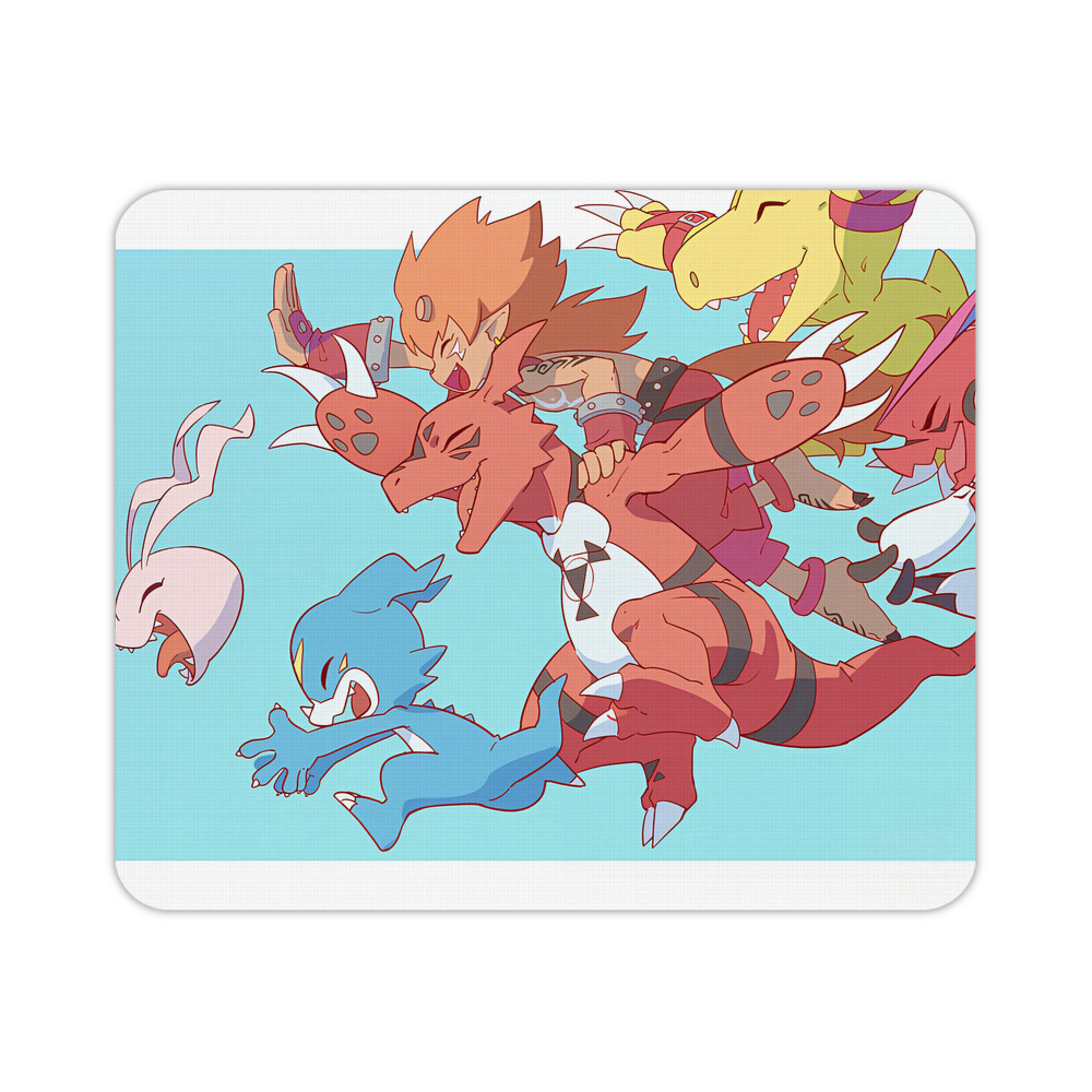 （画像用） Digimon デジタルモンスター/デジモン マウスパッド ステッチ加工 ラバー素材 防水 滑り止め 超薄型 ゲーミング/オフィス対応