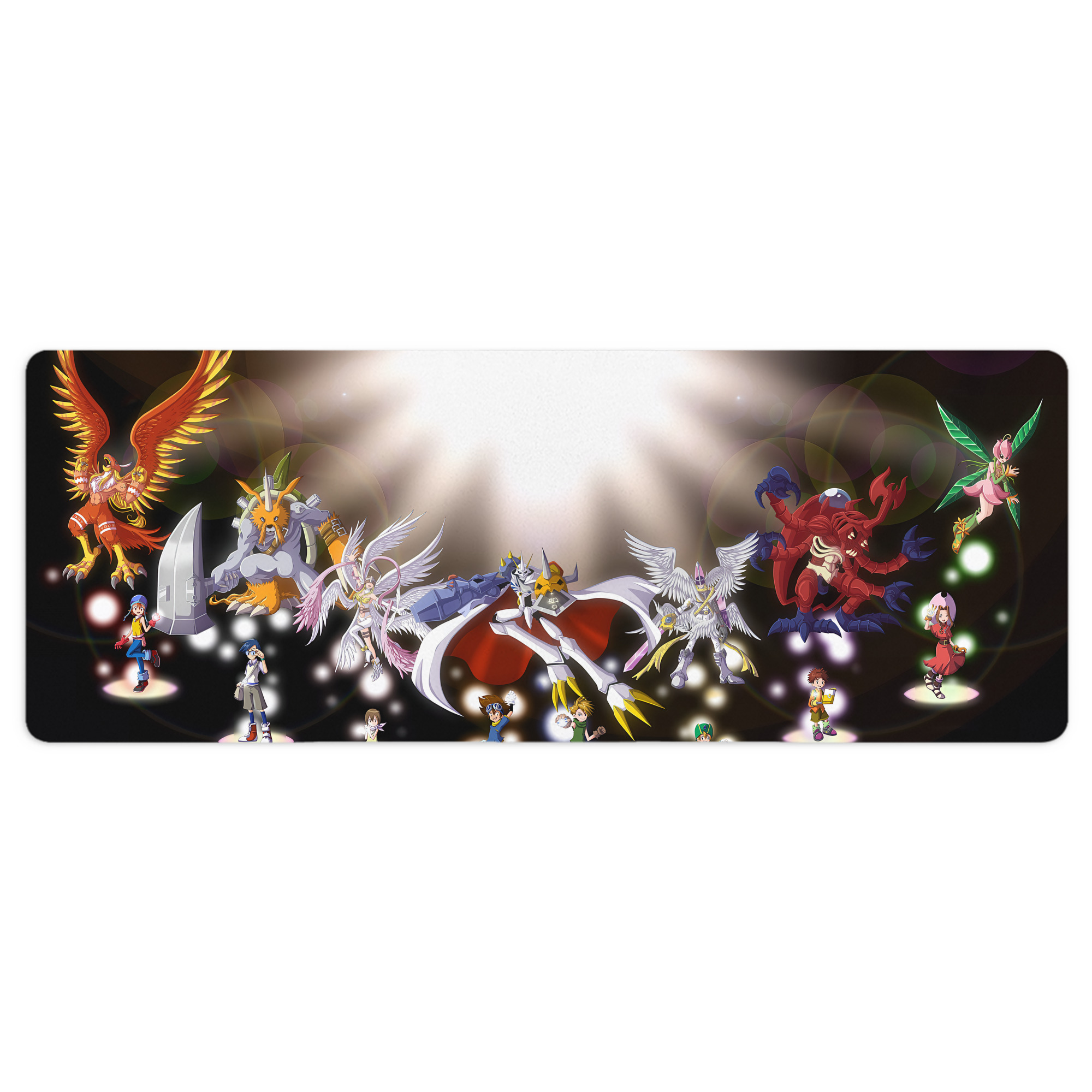（画像用） Digimon デジタルモンスター/デジモン ステッチ加工 大判デスクマット／滑り止めマウスパッド
