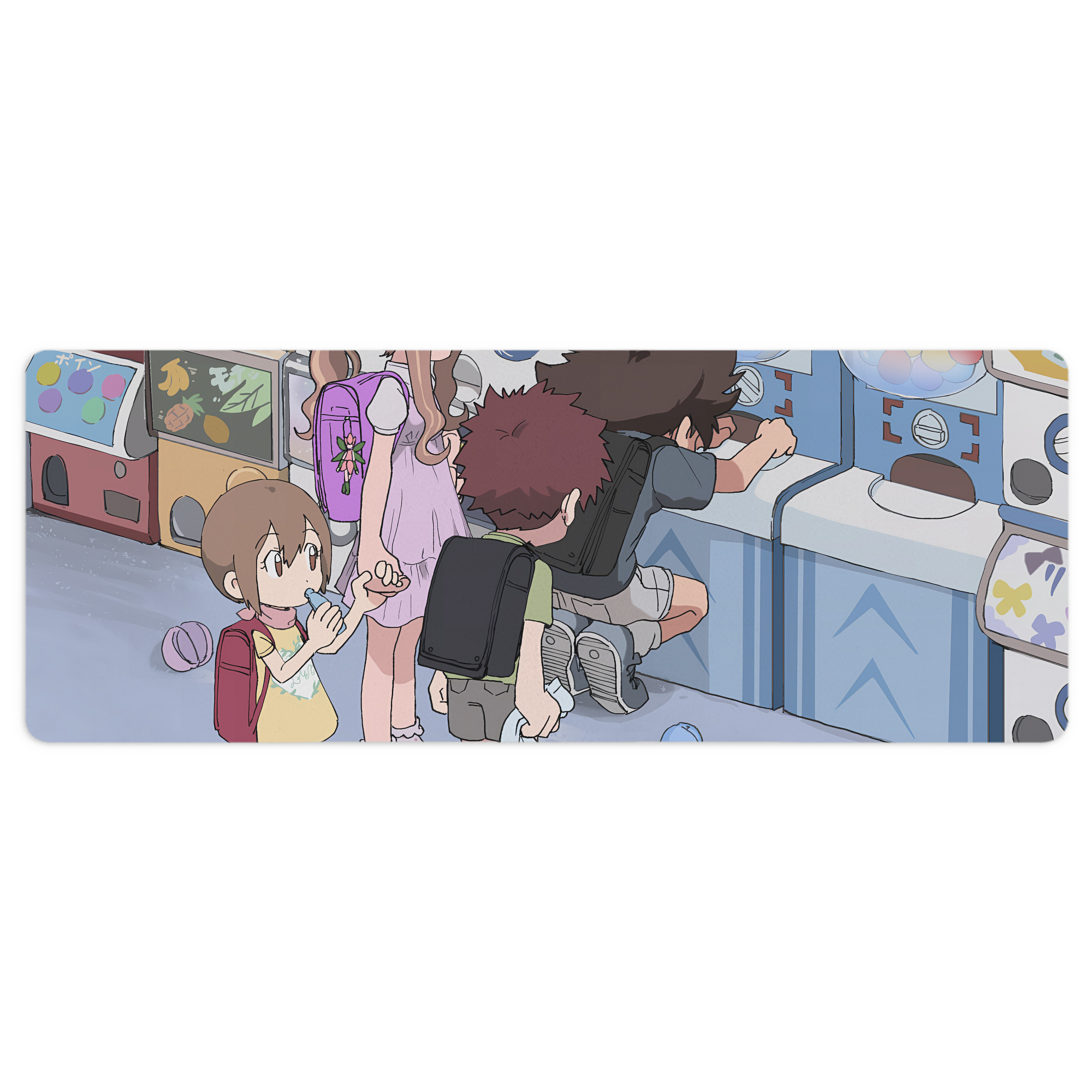 （画像用） Digimon デジタルモンスター/デジモン ステッチ加工 大判デスクマット／滑り止めマウスパッド