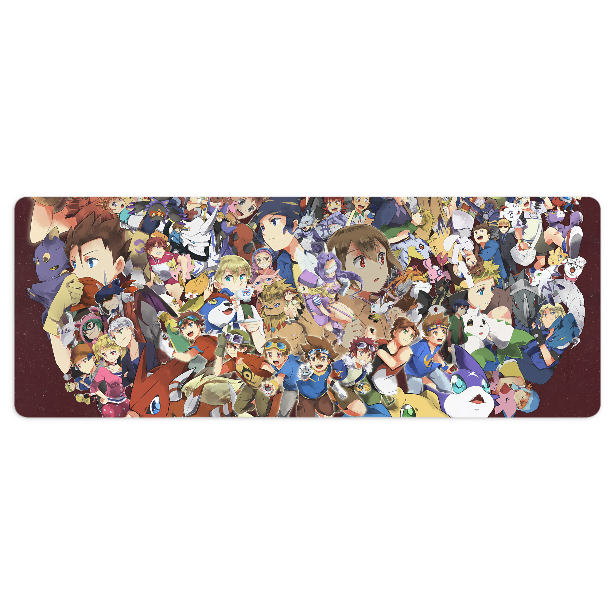（画像用） Digimon デジタルモンスター/デジモン ステッチ加工 大判デスクマット／滑り止めマウスパッド