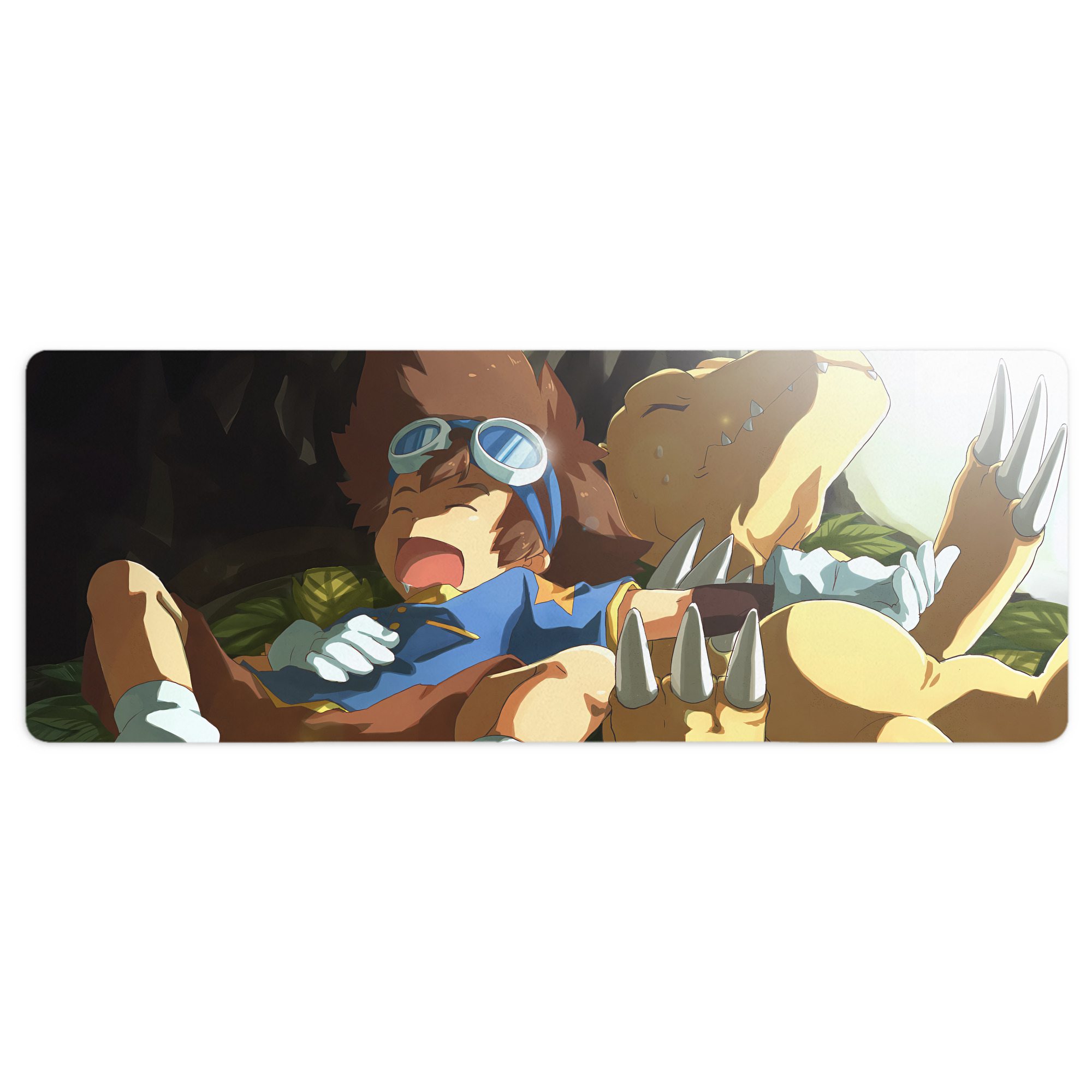 （画像用） Digimon デジタルモンスター/デジモン ステッチ加工 大判デスクマット／滑り止めマウスパッド