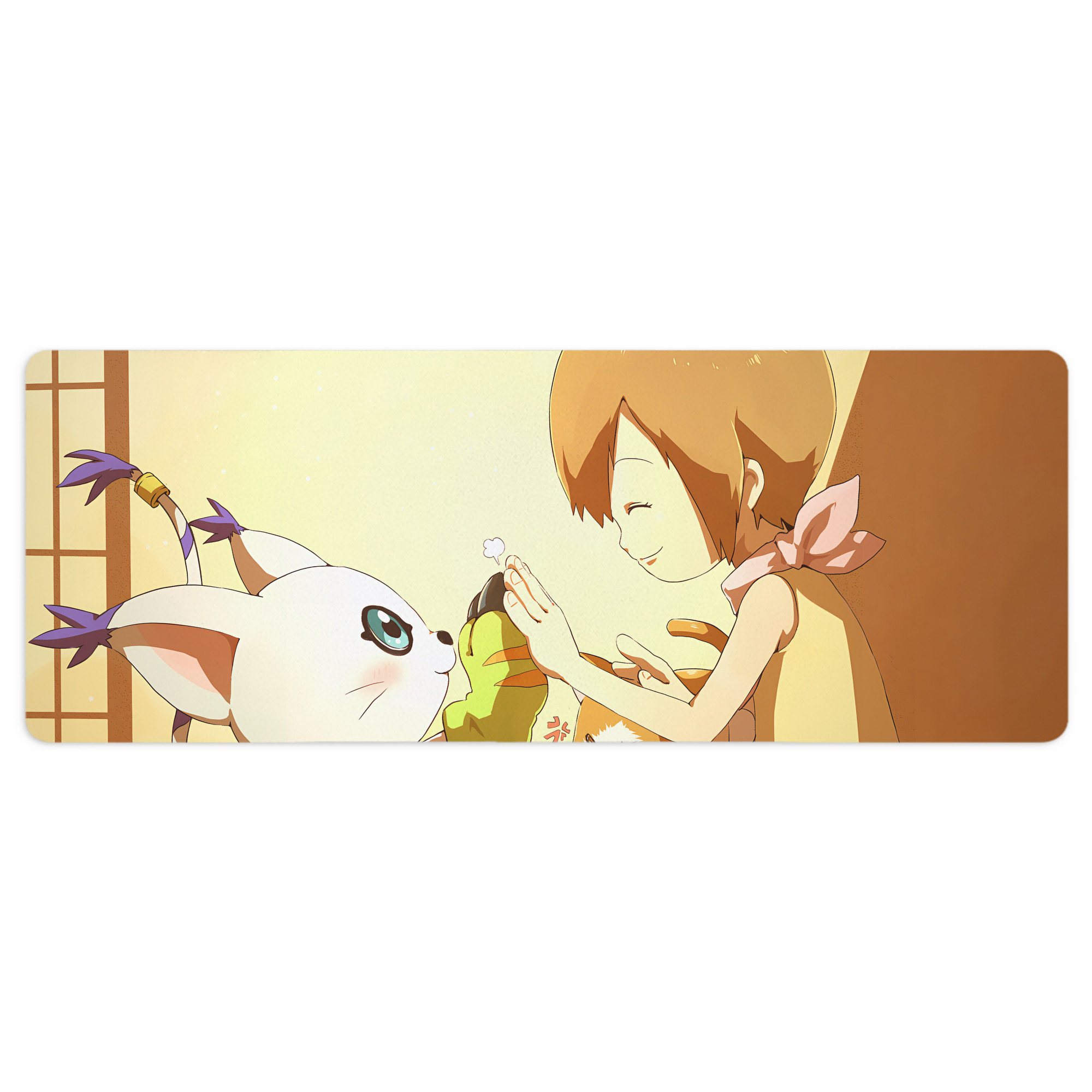 （画像用） Digimon デジタルモンスター/デジモン ステッチ加工 大判デスクマット／滑り止めマウスパッド