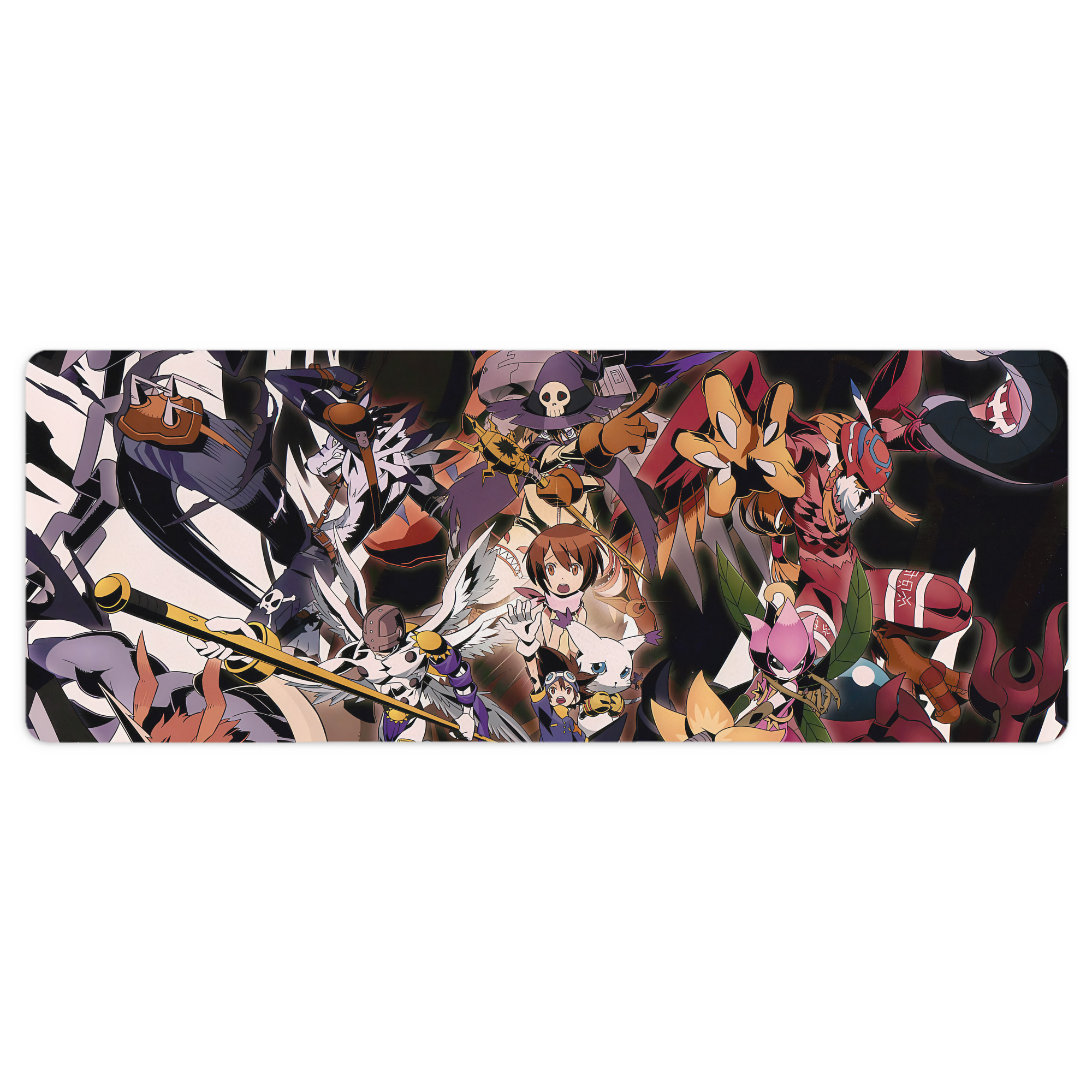 （画像用） Digimon デジタルモンスター/デジモン ステッチ加工 大判デスクマット／滑り止めマウスパッド