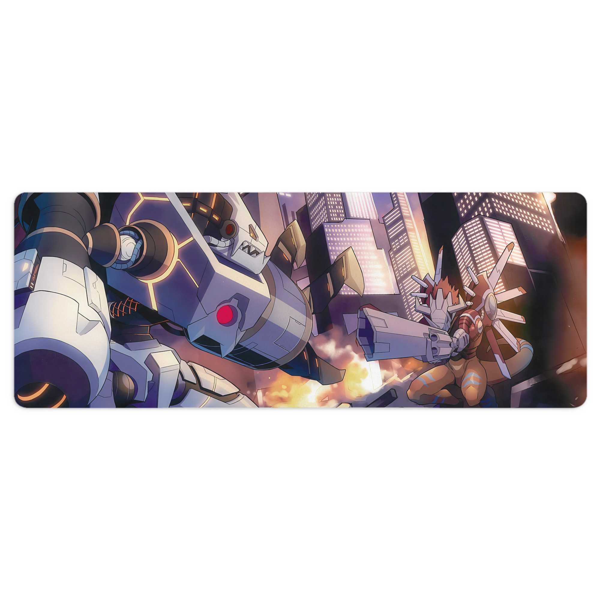 （画像用） Digimon デジタルモンスター/デジモン ステッチ加工 大判デスクマット／滑り止めマウスパッド