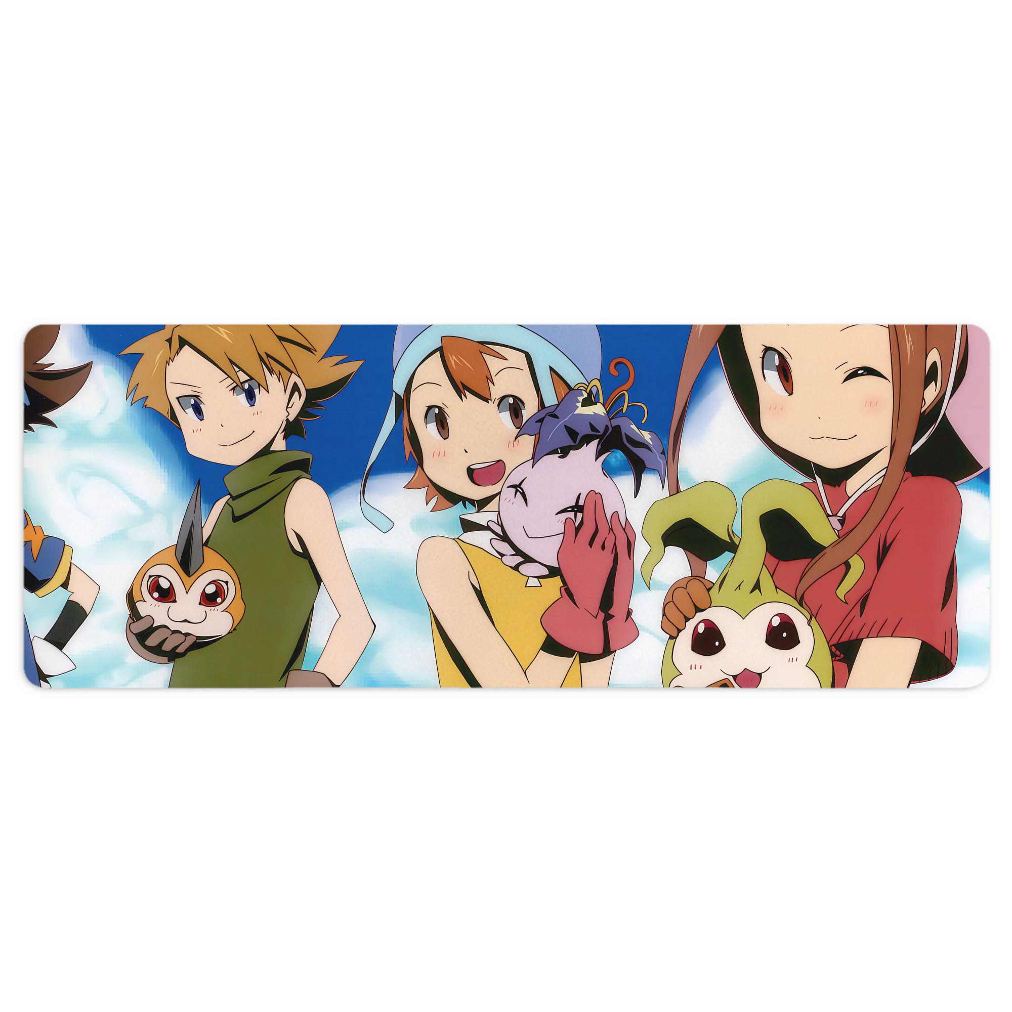 （画像用） Digimon デジタルモンスター/デジモン ステッチ加工 大判デスクマット／滑り止めマウスパッド