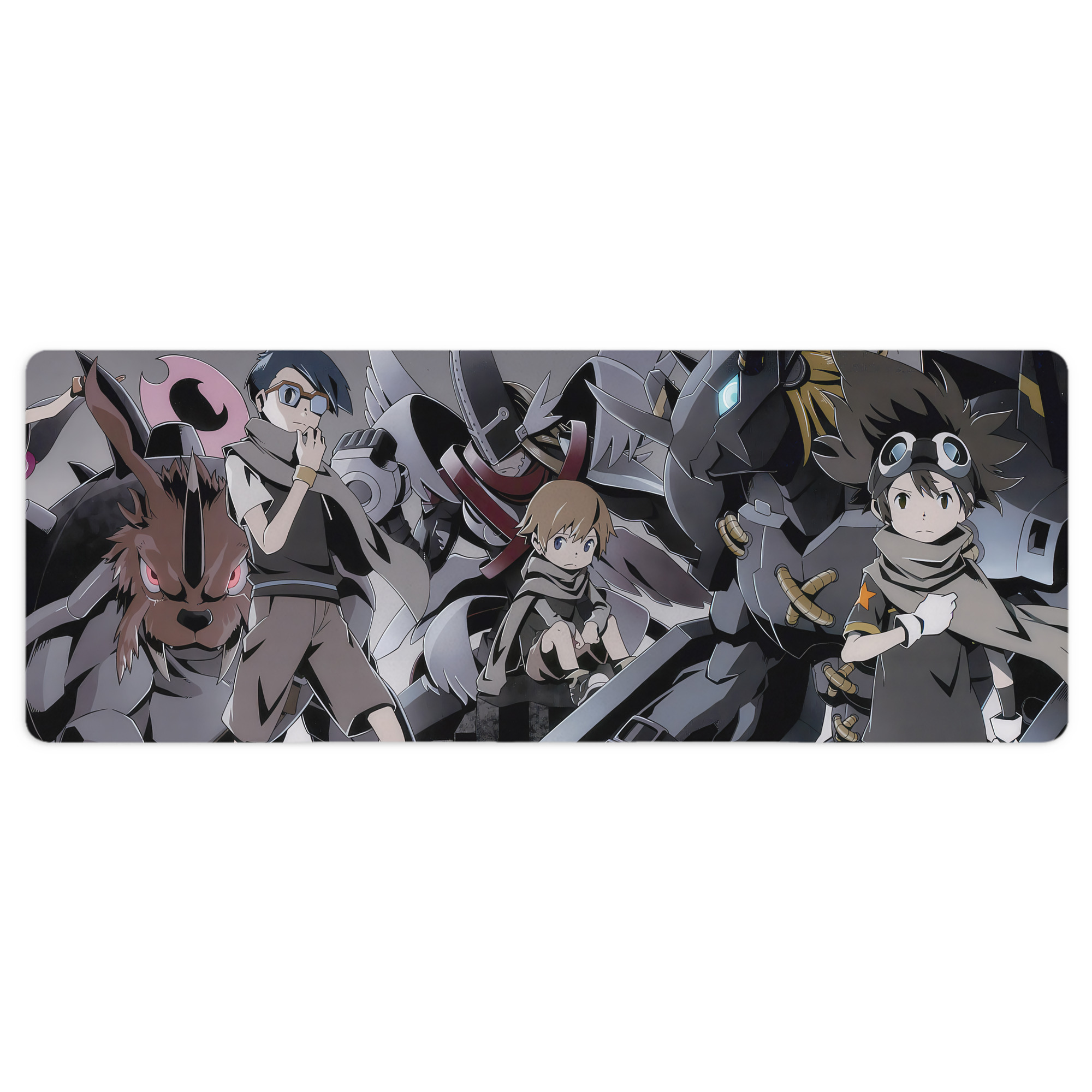 （画像用） Digimon デジタルモンスター/デジモン ステッチ加工 大判デスクマット／滑り止めマウスパッド