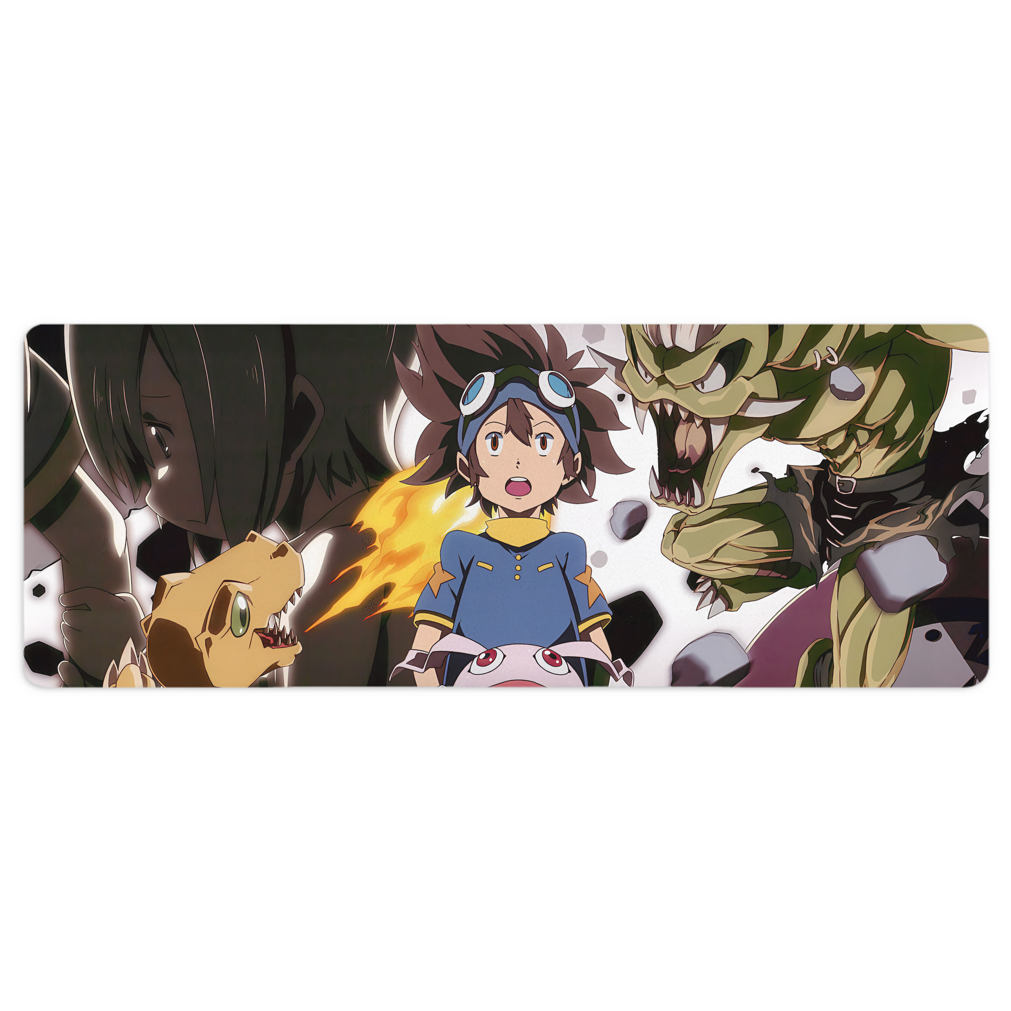 （画像用） Digimon デジタルモンスター/デジモン ステッチ加工 大判デスクマット／滑り止めマウスパッド