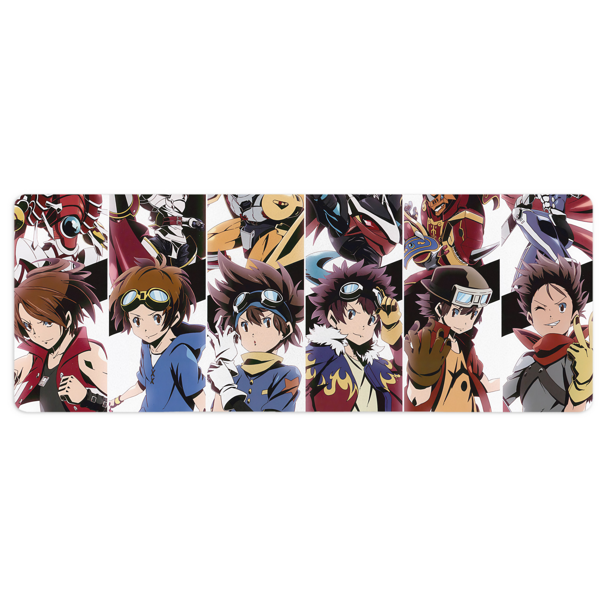 （画像用） Digimon デジタルモンスター/デジモン ステッチ加工 大判デスクマット／滑り止めマウスパッド
