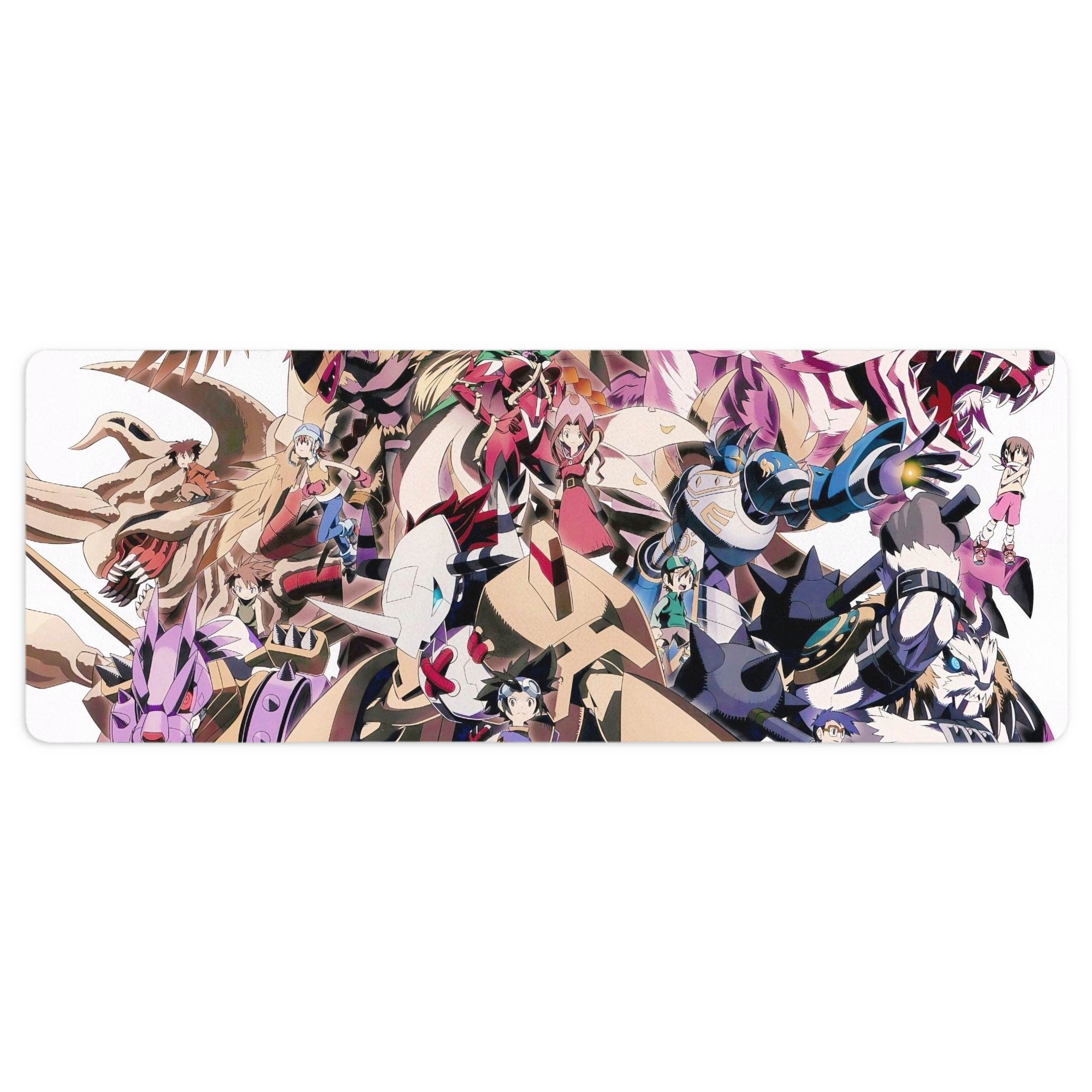 （画像用） Digimon デジタルモンスター/デジモン ステッチ加工 大判デスクマット／滑り止めマウスパッド