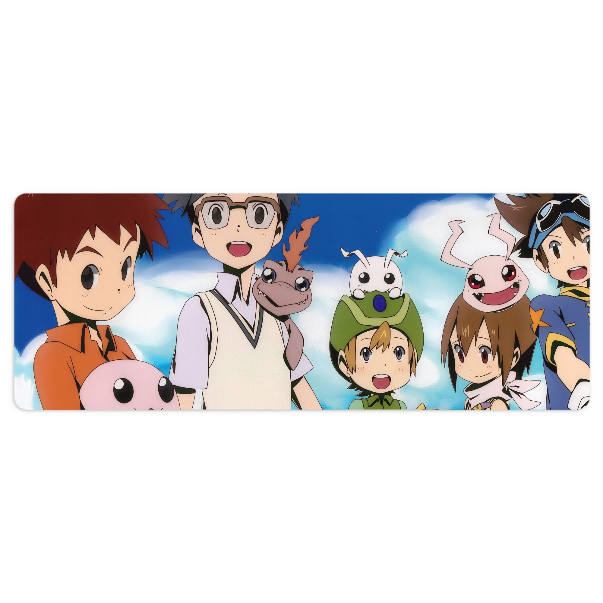 （画像用） Digimon デジタルモンスター/デジモン ステッチ加工 大判デスクマット／滑り止めマウスパッド