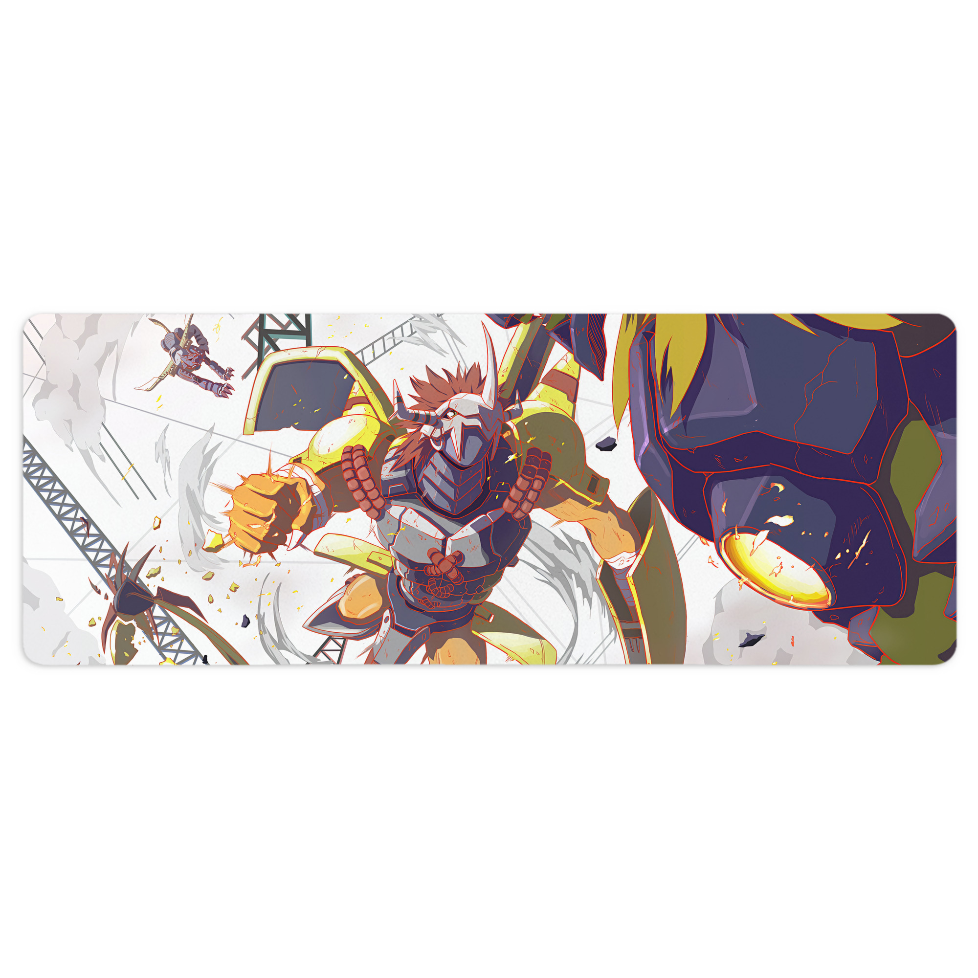 （画像用） Digimon デジタルモンスター/デジモン ステッチ加工 大判デスクマット／滑り止めマウスパッド