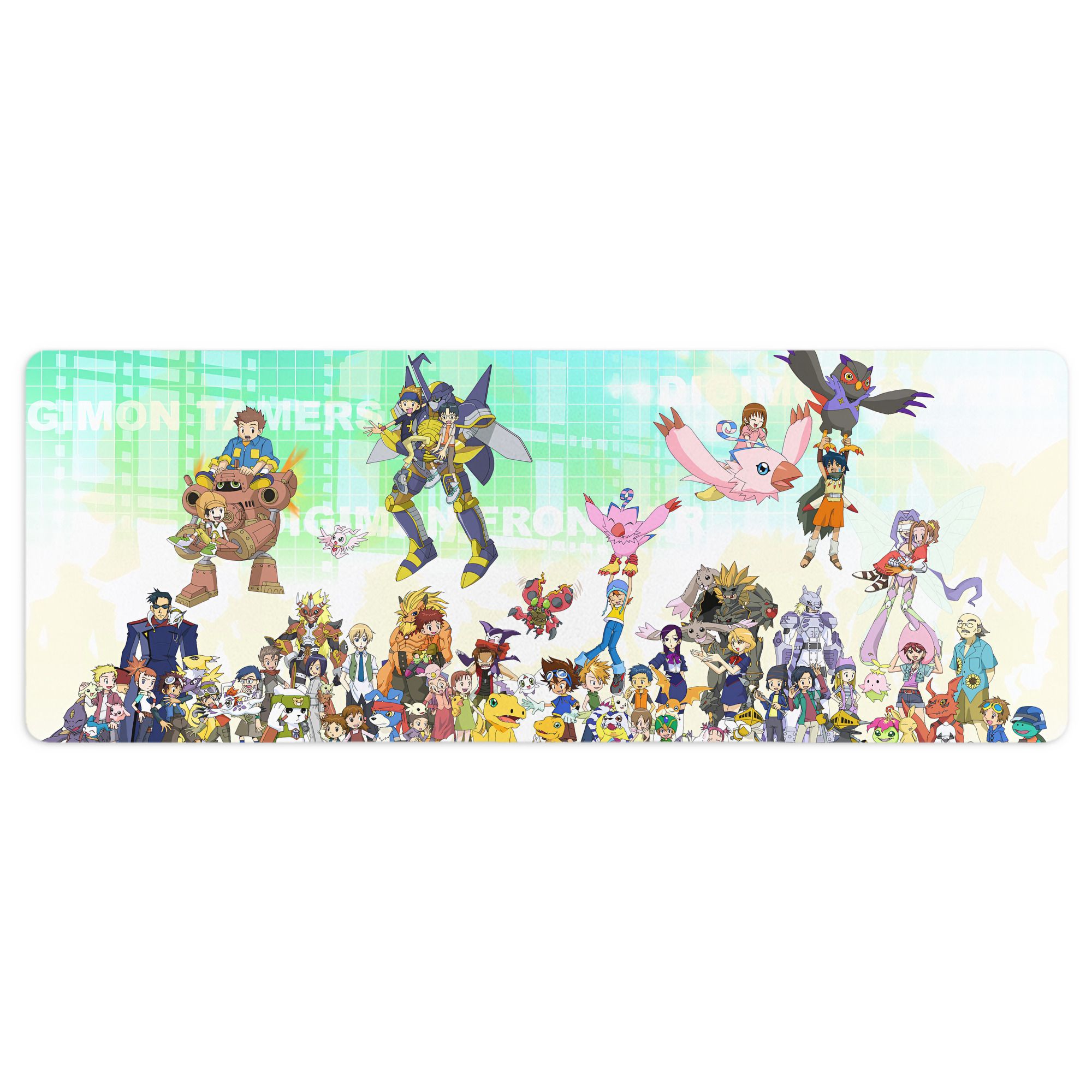 （画像用） Digimon デジタルモンスター/デジモン ステッチ加工 大判デスクマット／滑り止めマウスパッド