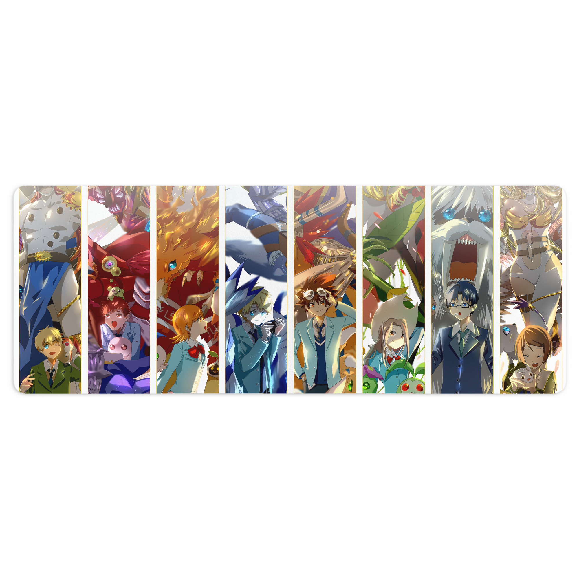 （画像用） Digimon デジタルモンスター/デジモン ステッチ加工 大判デスクマット／滑り止めマウスパッド