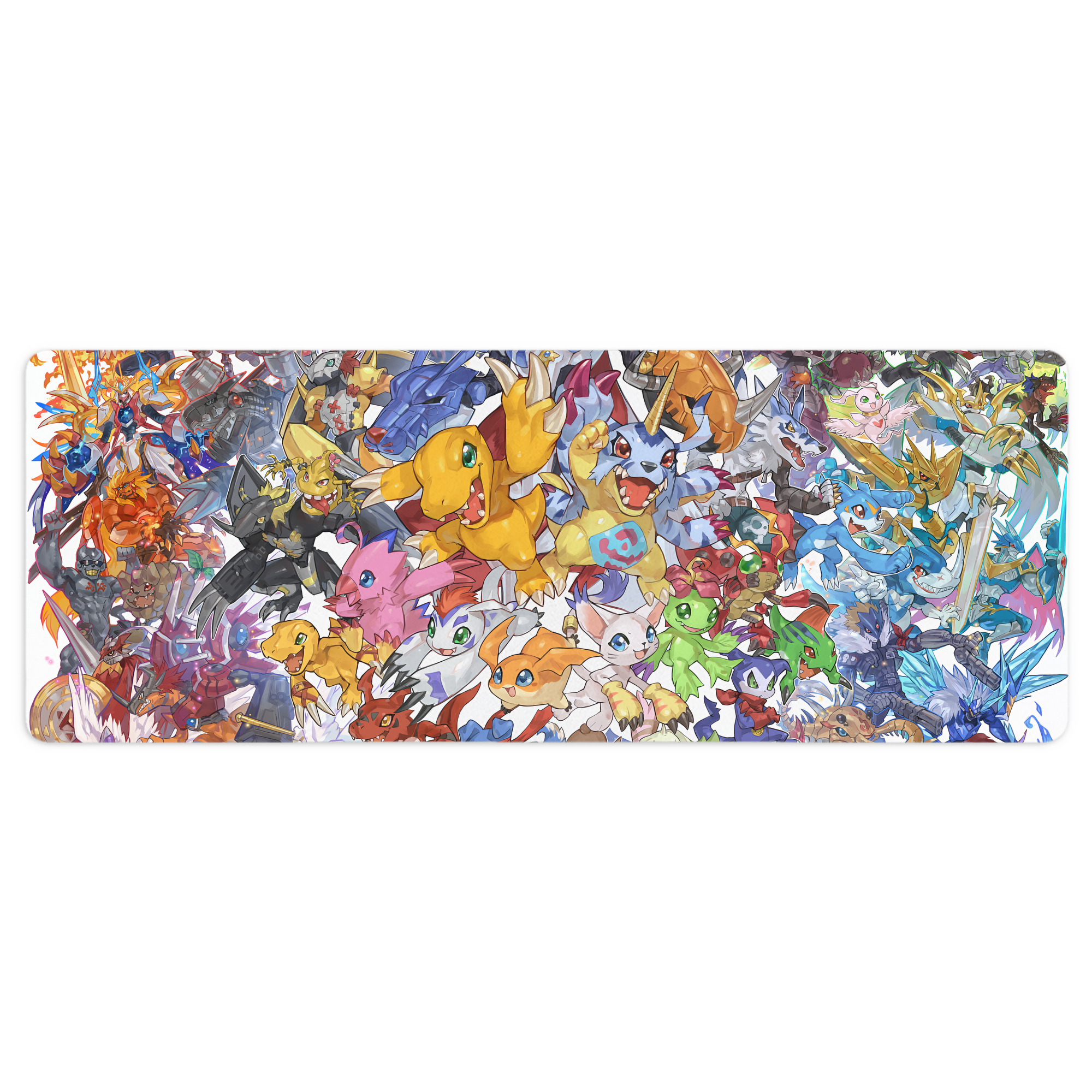 （画像用） Digimon デジタルモンスター/デジモン ステッチ加工 大判デスクマット／滑り止めマウスパッド