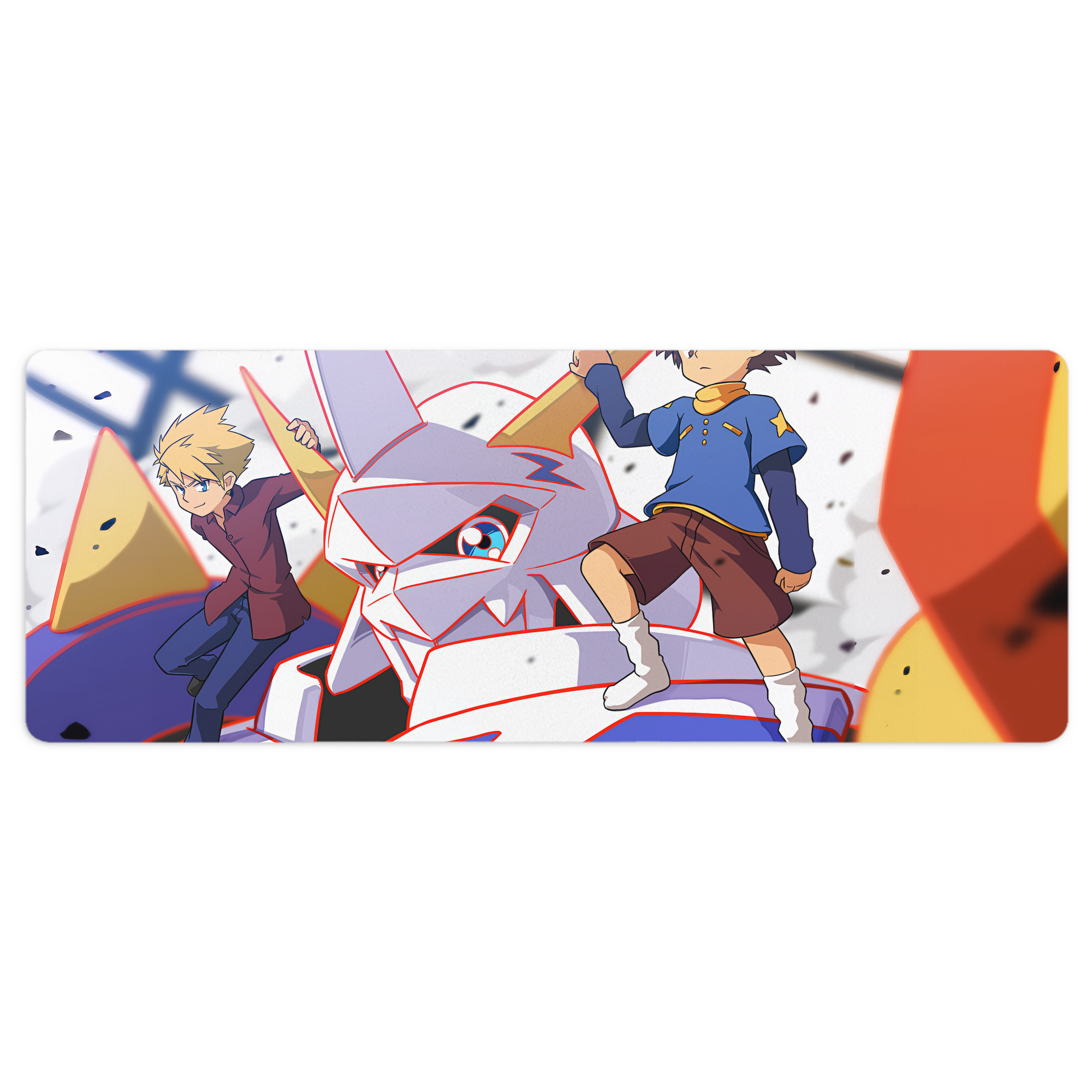 （画像用） Digimon デジタルモンスター/デジモン ステッチ加工 大判デスクマット／滑り止めマウスパッド